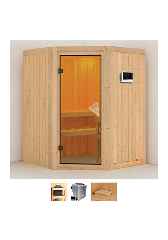 Karibu Sauna »Liva«, (Set), 4,5-kW-Bio-Ofen mit externer Steuerung kaufen