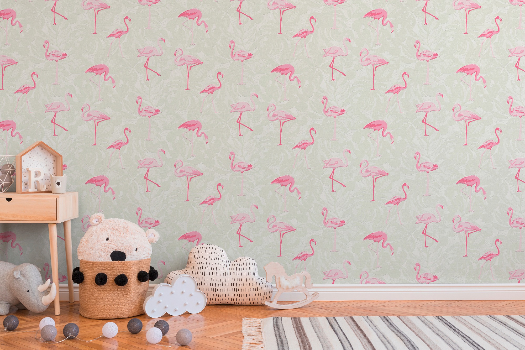 A.S. Création Vliestapete »Boys & Girls 6 mit Flamingos«, floral-botanisch-Wald, Tapete Tiere Tapeten Wohnzimmer Schlafzimmer Küche modern Design Optik
