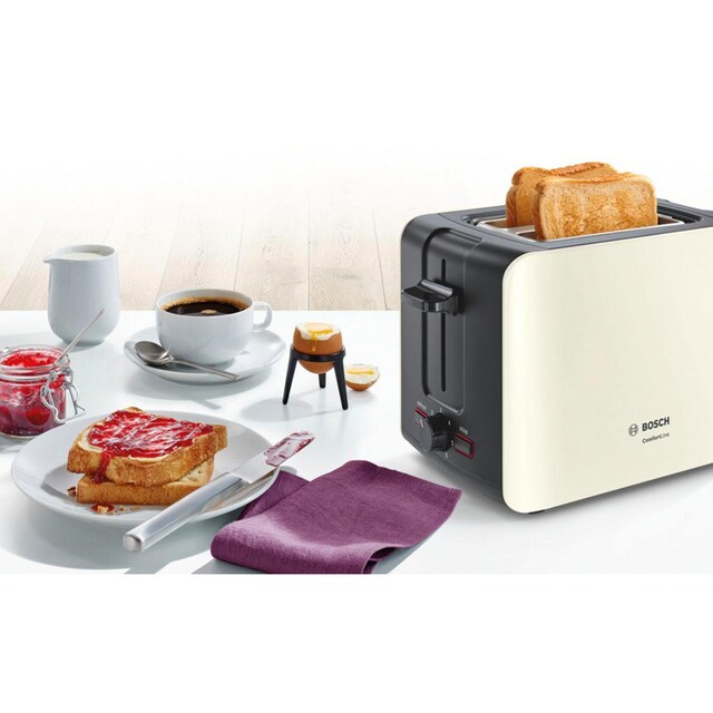 Bosch TAT6A117 Toaster Comfort Line creme/dunkelgrau NEU & OVP 