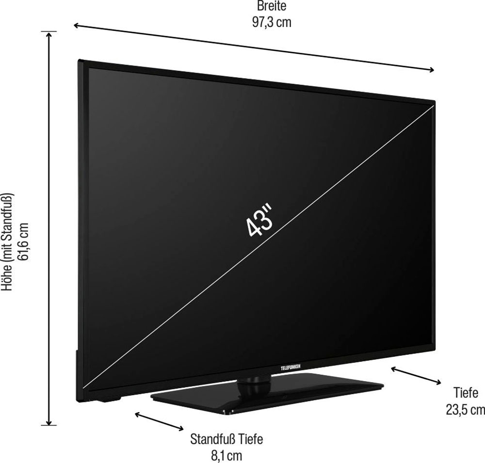 Telefunken LED-Fernseher »D43F553M1«, Full HD