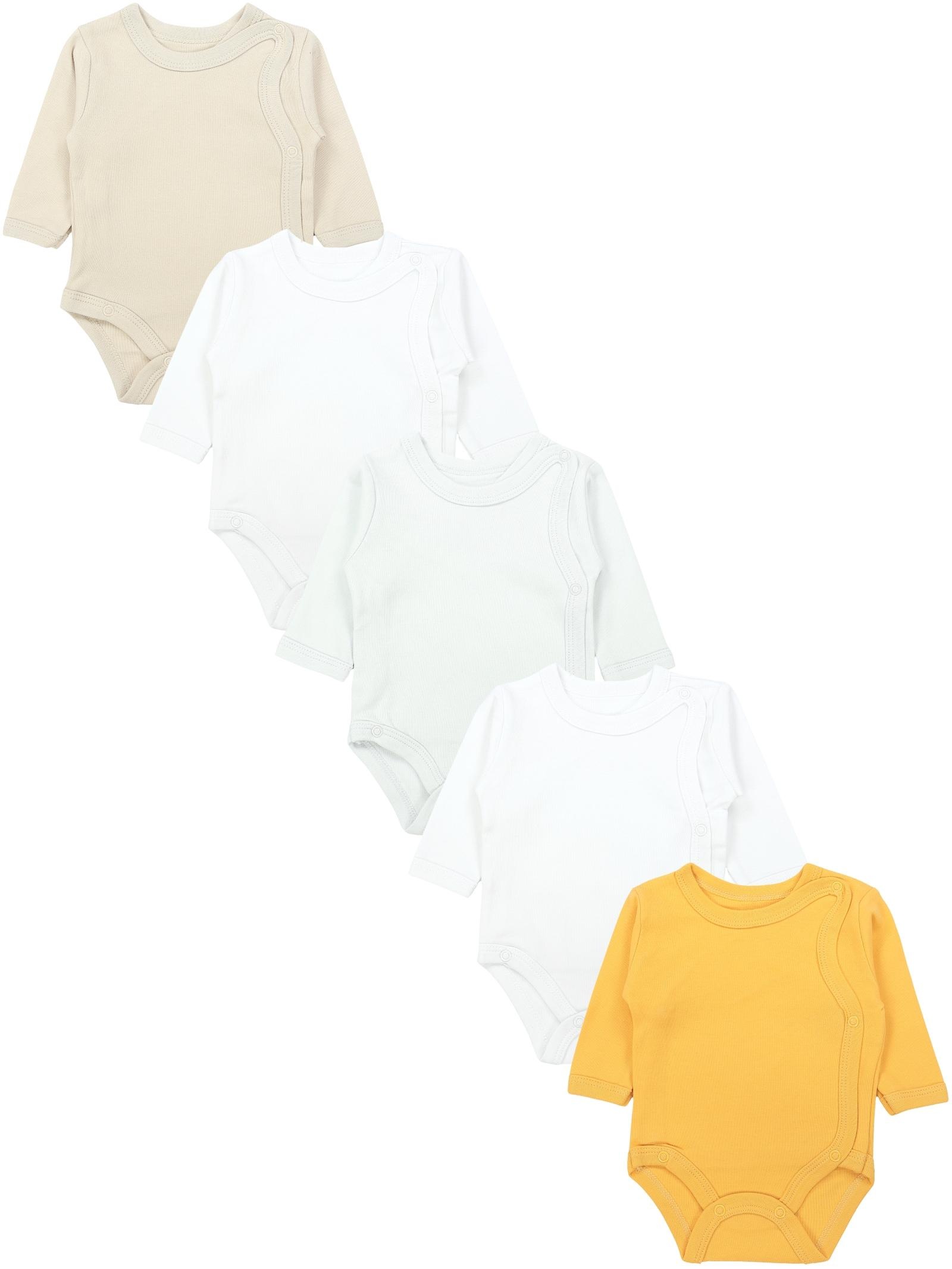 TupTam Langarmwickelbody "Wickelbody Baby Langarm Wickelbody 5er Pack"