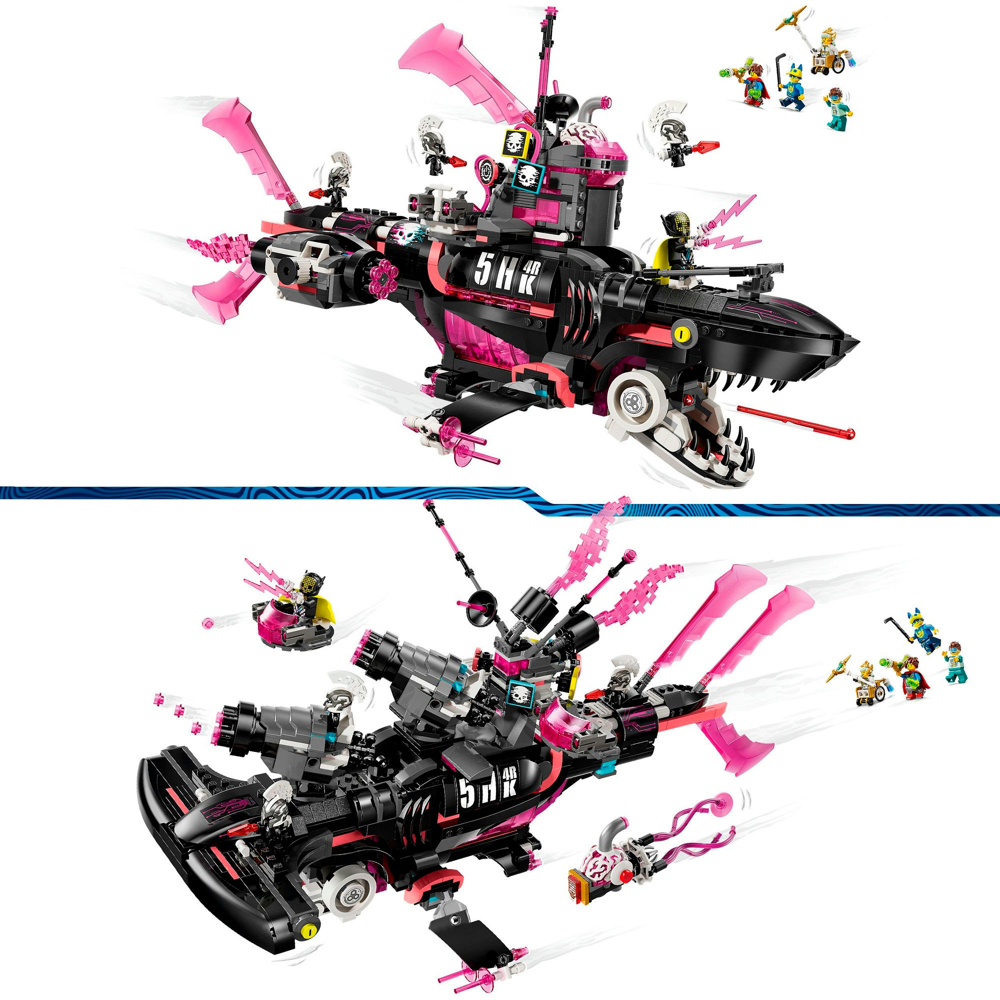 LEGO® Konstruktionsspielsteine »Albtraumhai-U-Boot (71500), LEGO DREAMZzz«, (1413 St.), Made in Europe