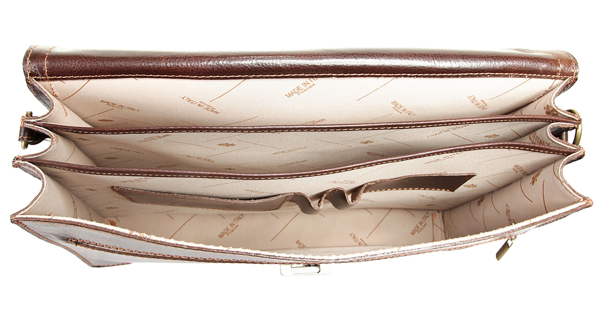 Bagan Aktentasche, echt Leder, Made in Italy