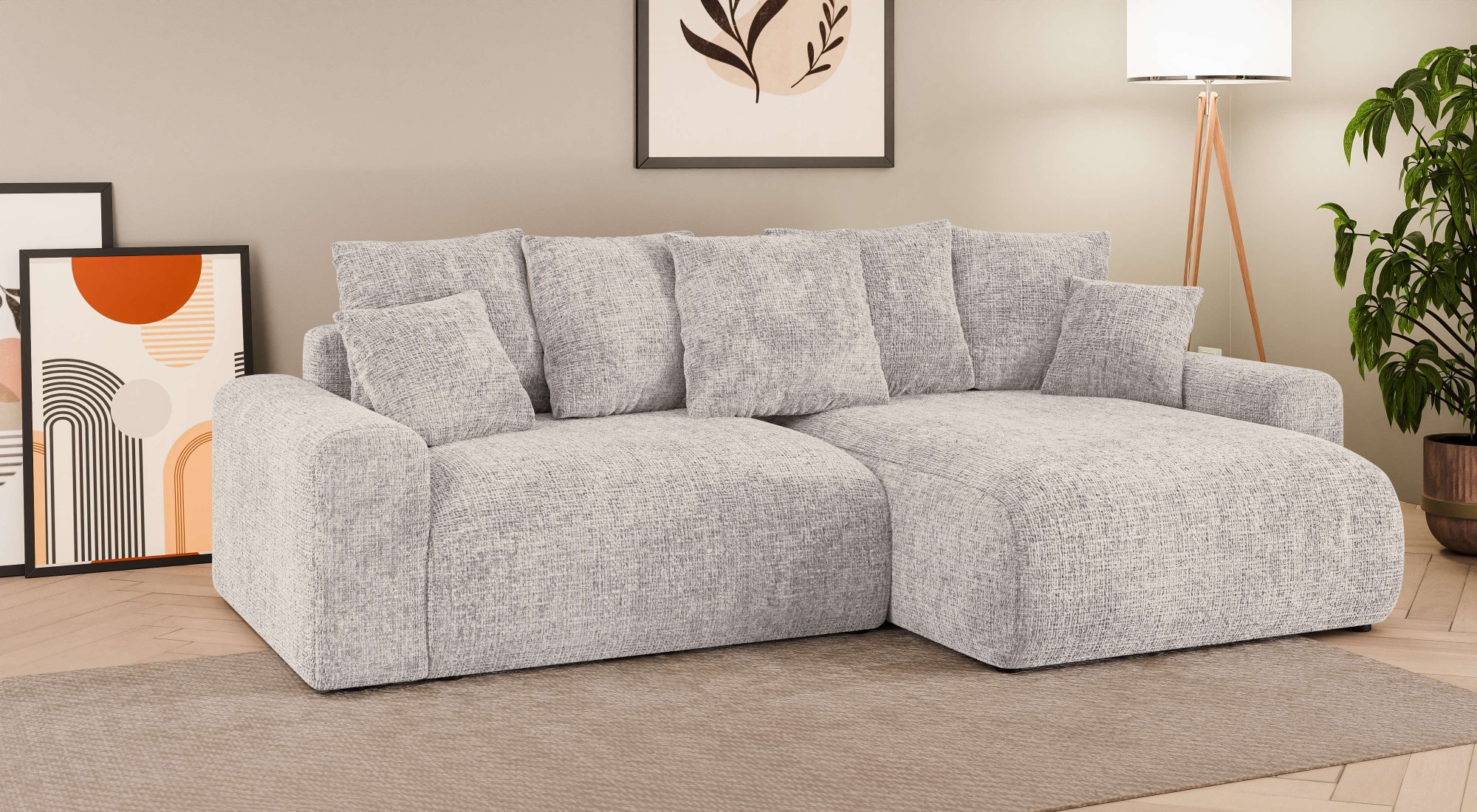 Home affaire Ecksofa "LAKESIDE klein mit Bettfunktion und Bettkasten, B/T/H günstig online kaufen