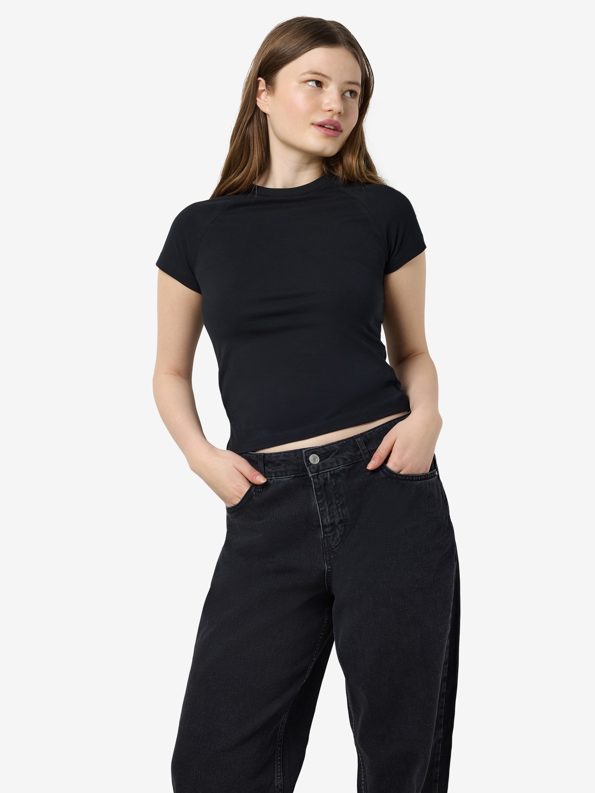 Noisy may Kurzarmshirt "NMKATINKA S/S RAGLAN TOP FWD JRS NOOS" günstig online kaufen