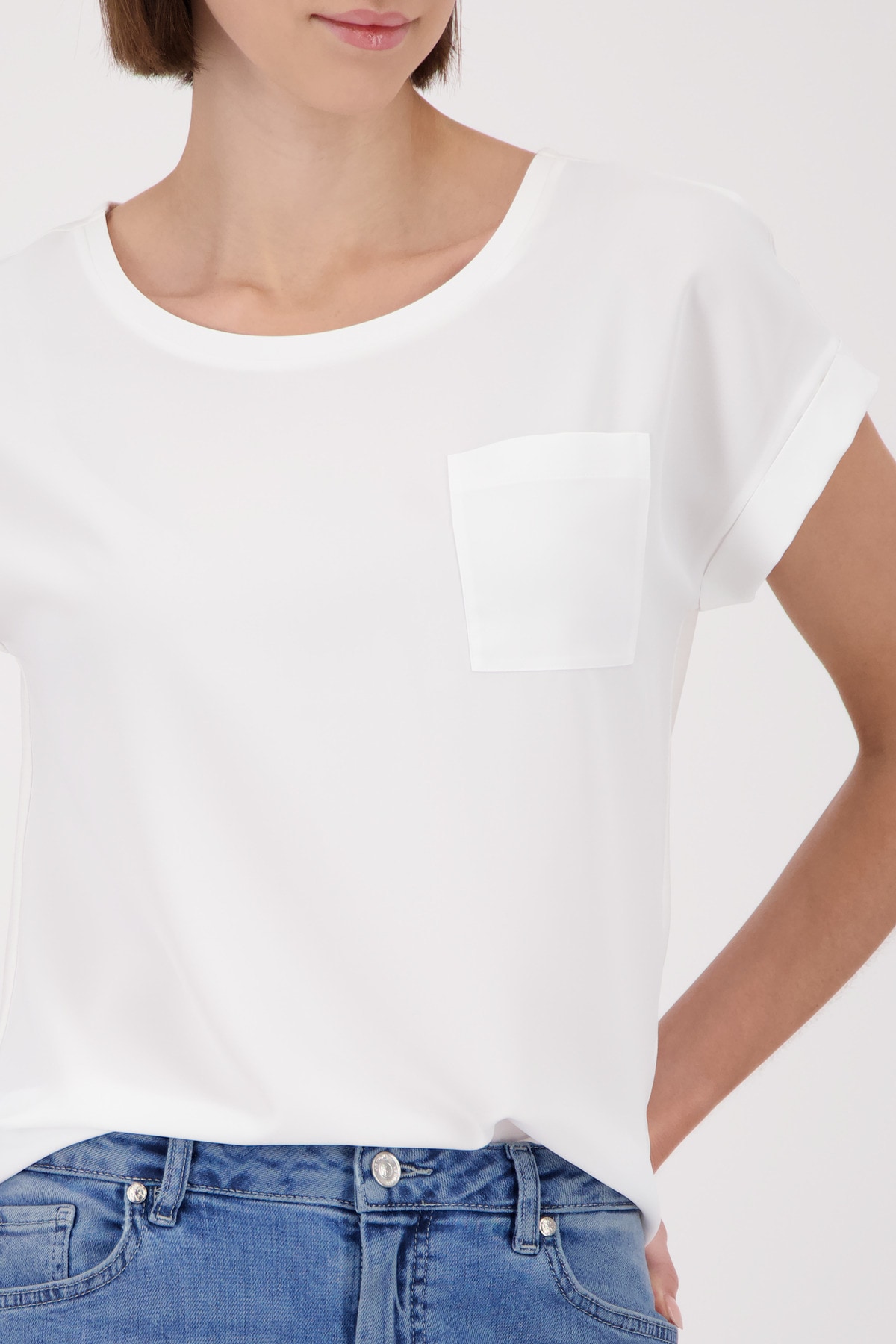 Monari Schlupfbluse mit Brusttasche