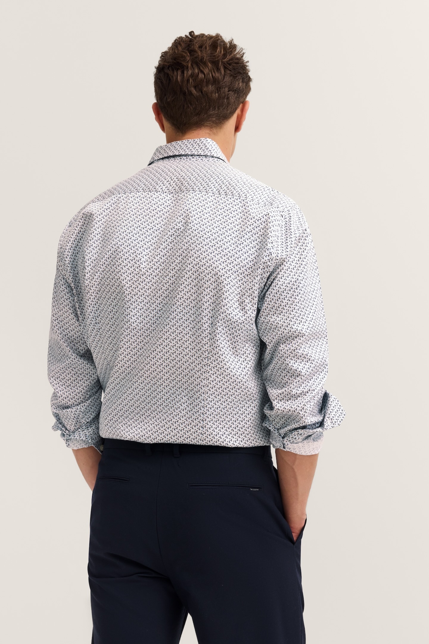 bugatti Langarmhemd "Easy Care", mit kleinem Print günstig online kaufen