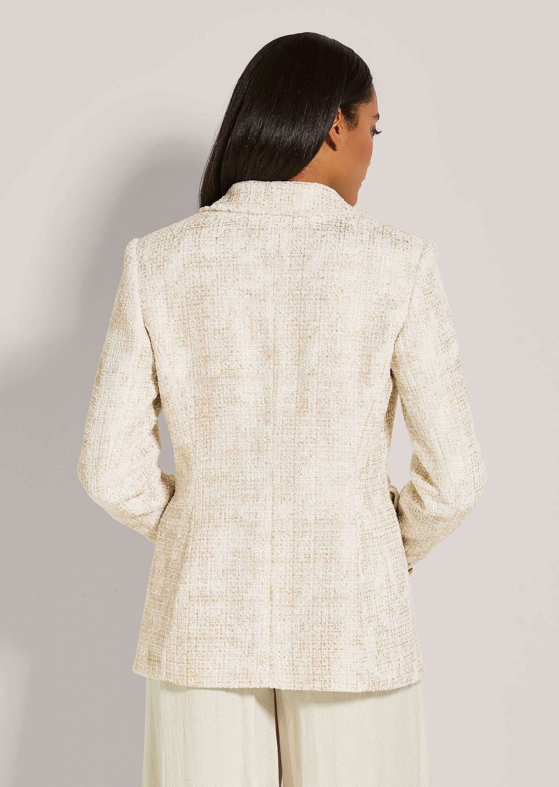 MADELEINE Jerseyblazer »Blazer Bouclé-Blazer mit Fransen-Akzenten«