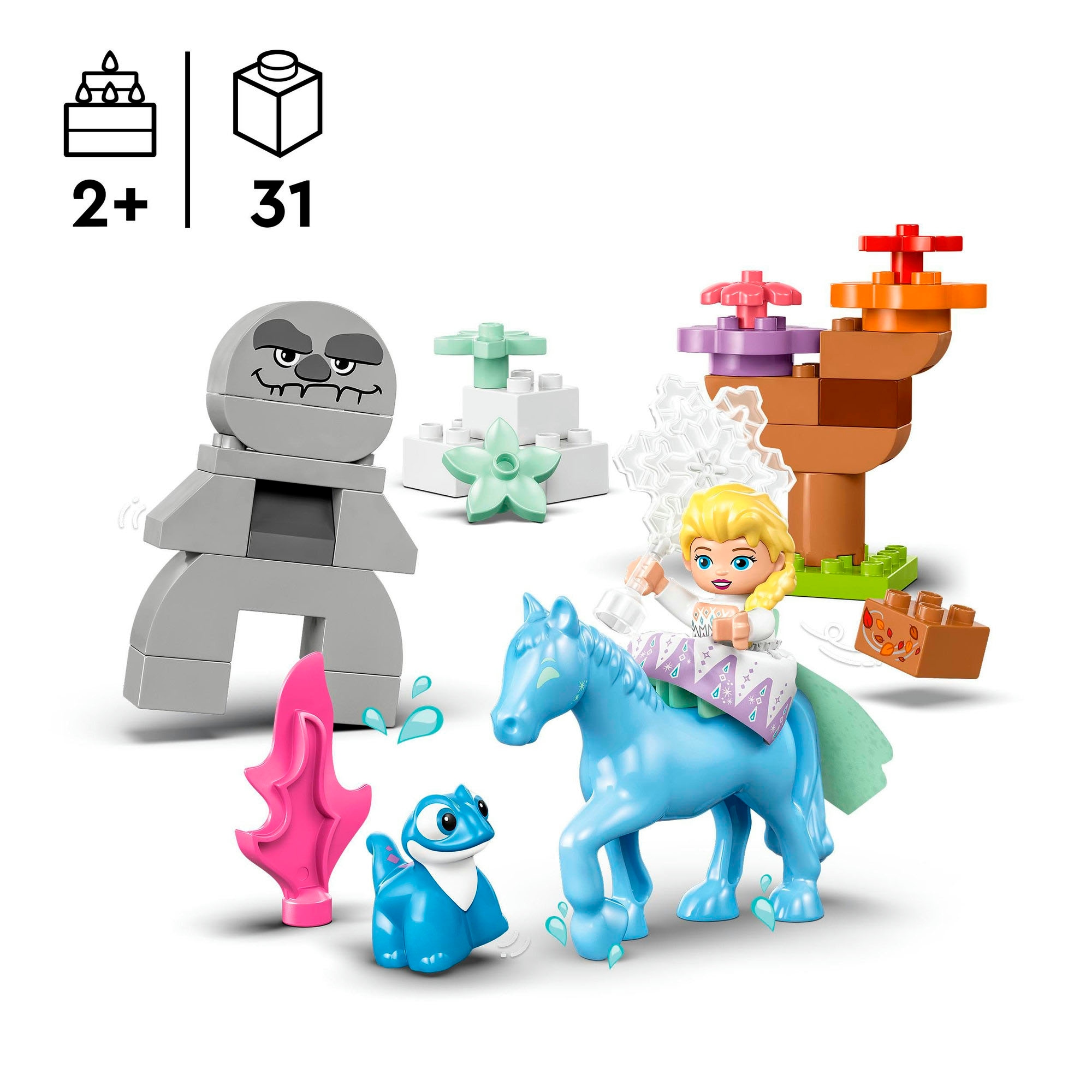 LEGO® Konstruktionsspielsteine »Elsa und Bruni im Zauberwald (10418), LEGO® DUPLO Disney™«, (31 St.), Made in Europe