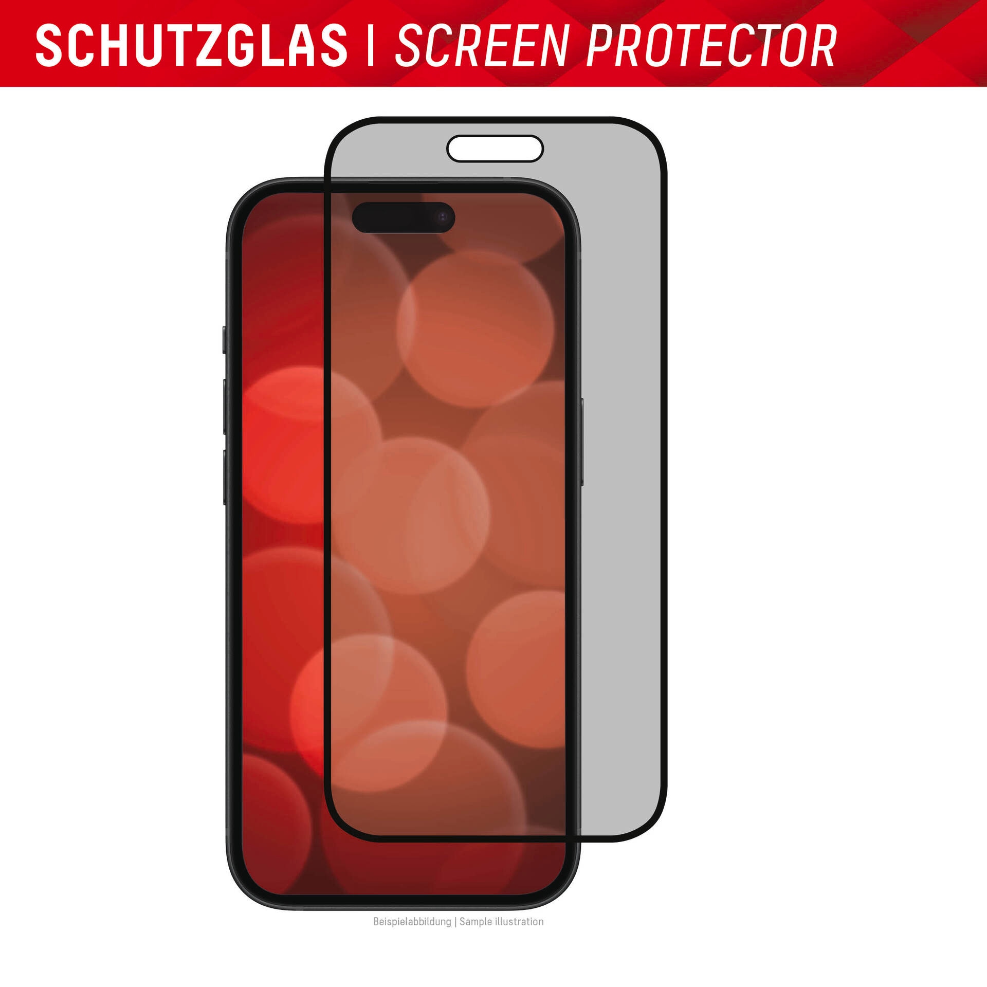 Displex Displayschutzglas »Privacy Glass«, für Apple iPhone 15 Plus-Apple iPhone 15 Pro Max, Blickschutz Displayschutzfolie Displayschutz kratzer-resistent 10H
