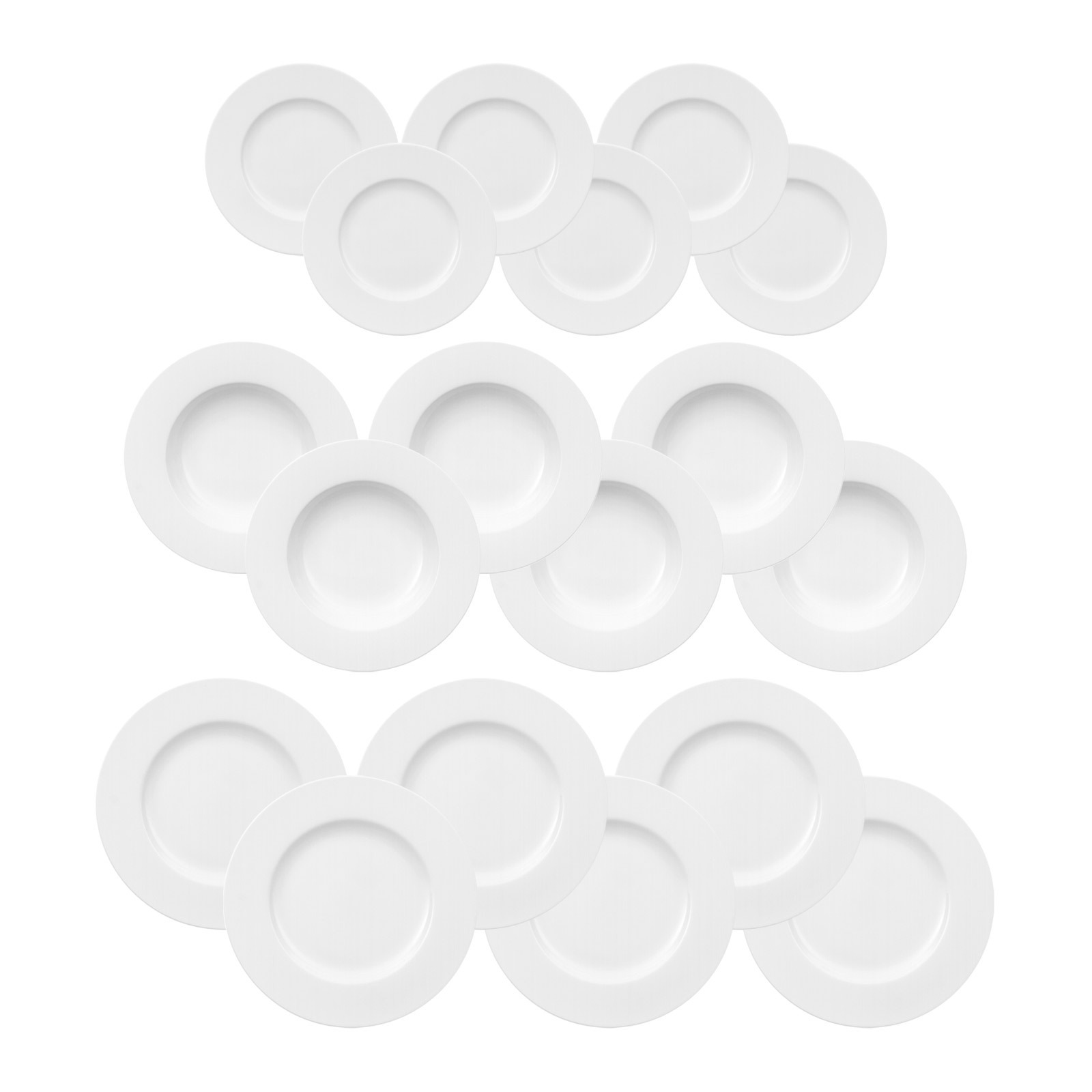 Villeroy & Boch Geschirr-Set "Starter-Set Royal weiß" Spülmaschinengeeignet, Mikrowellenfest