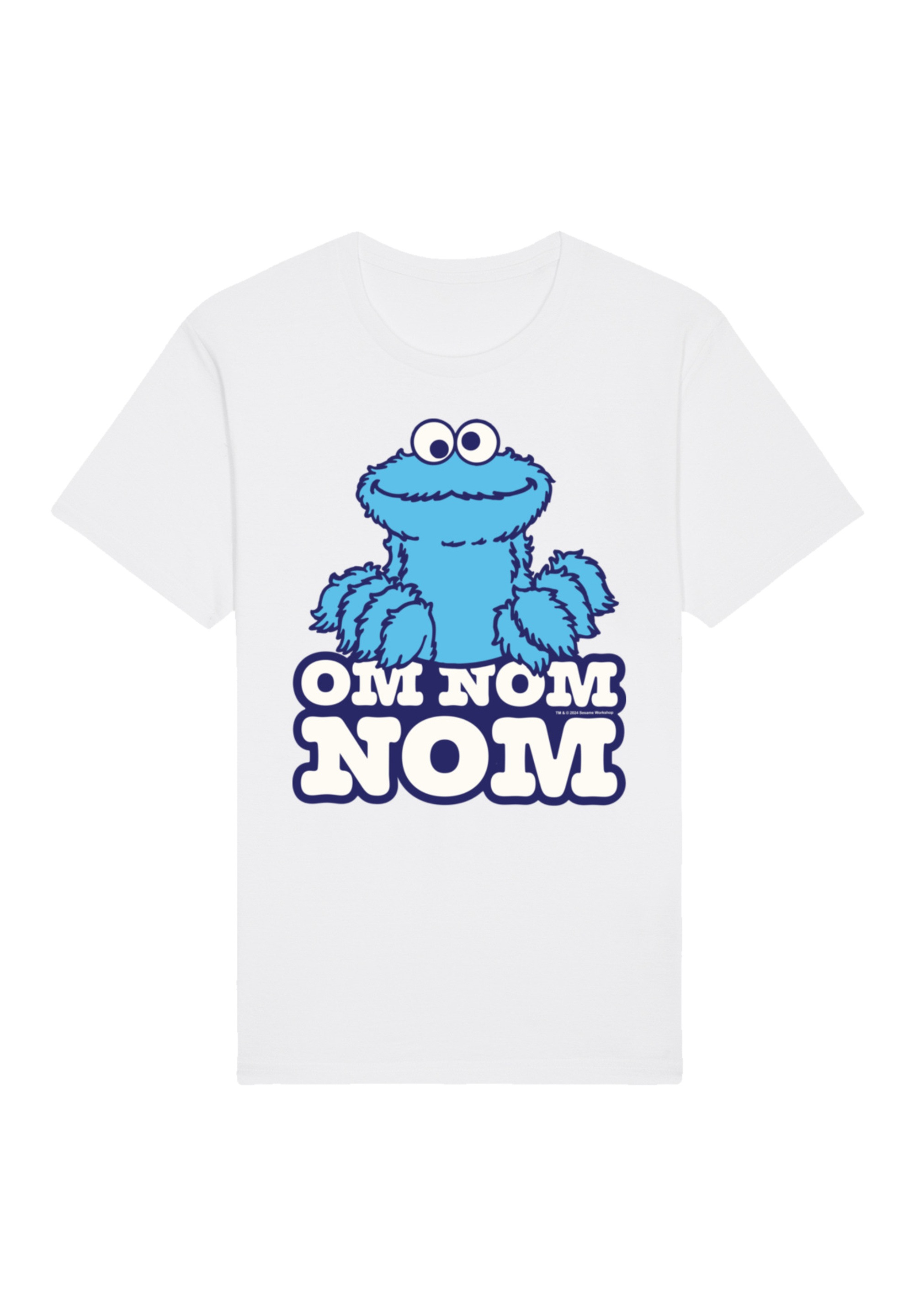 F4NT4STIC T-Shirt »Sesamstraße Cookie Monster Nom Nom«, Premium Qualität