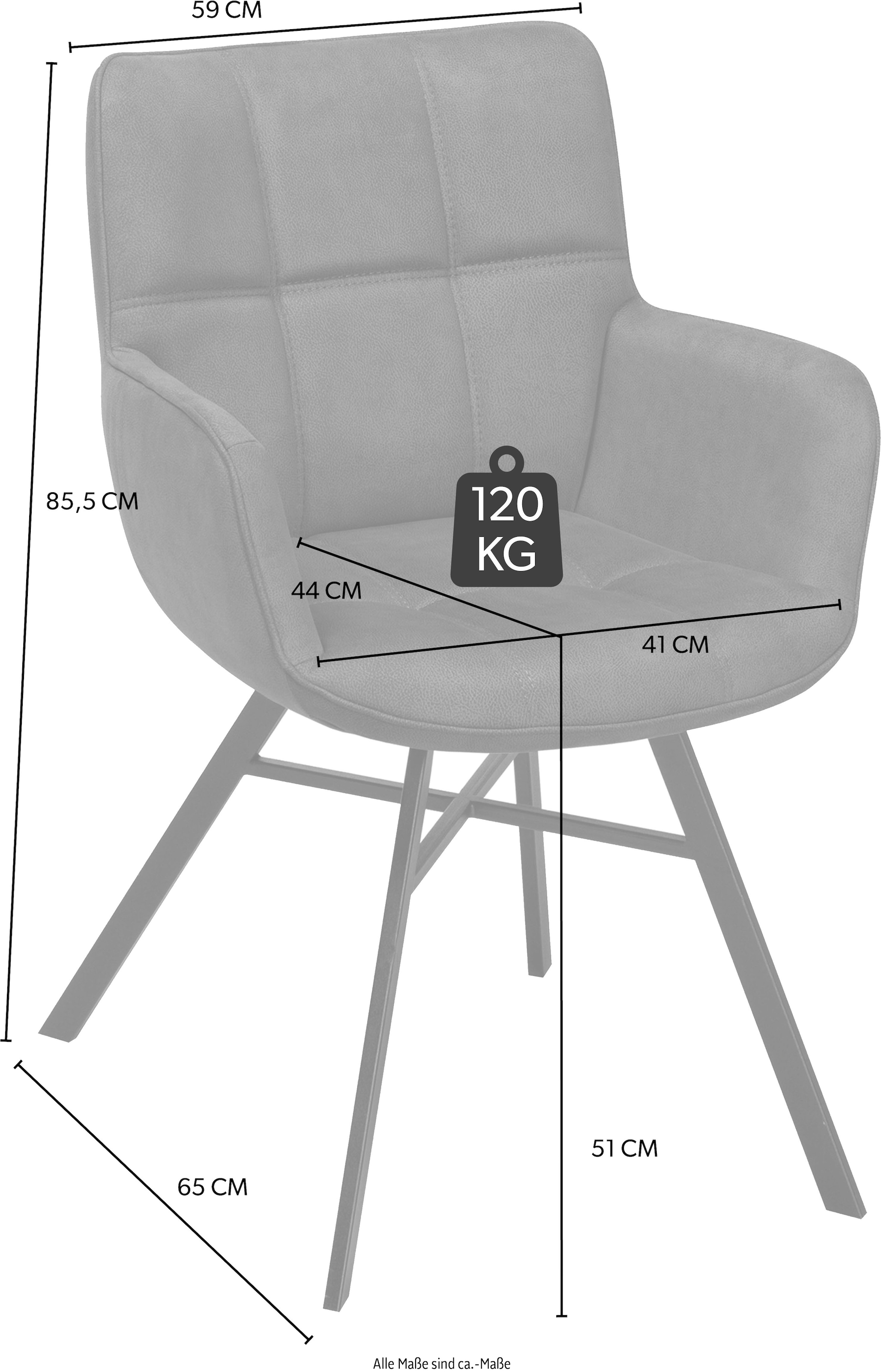 OMG Design Armlehnstuhl »Marcon«, (Set), 2 St., Stoff, Esszimmerstuhl, pflegeleichter Bezug