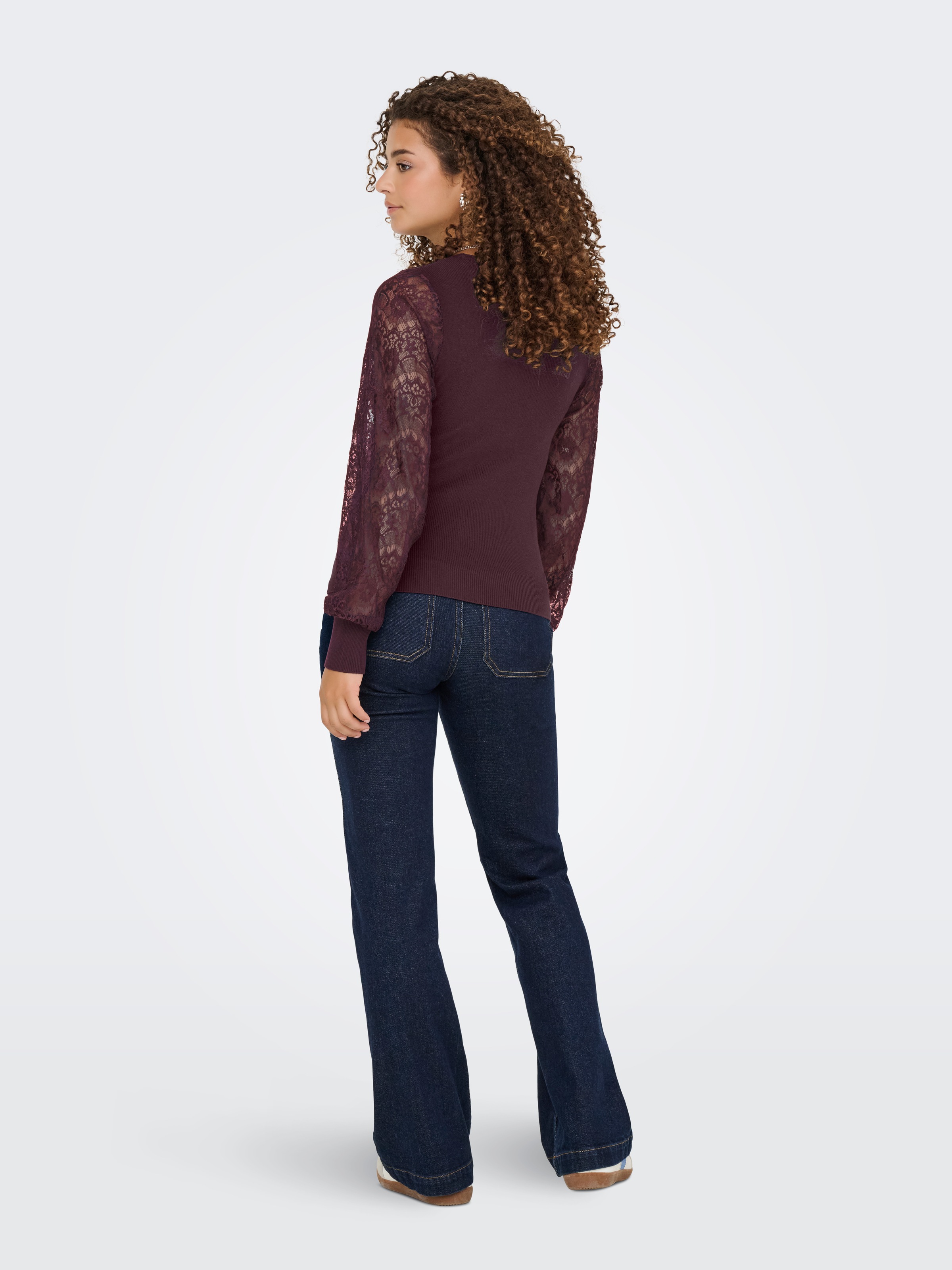 ONLY Rundhalspullover "ONLPERRY LIFE LS MIX O-NECK KNT" günstig online kaufen