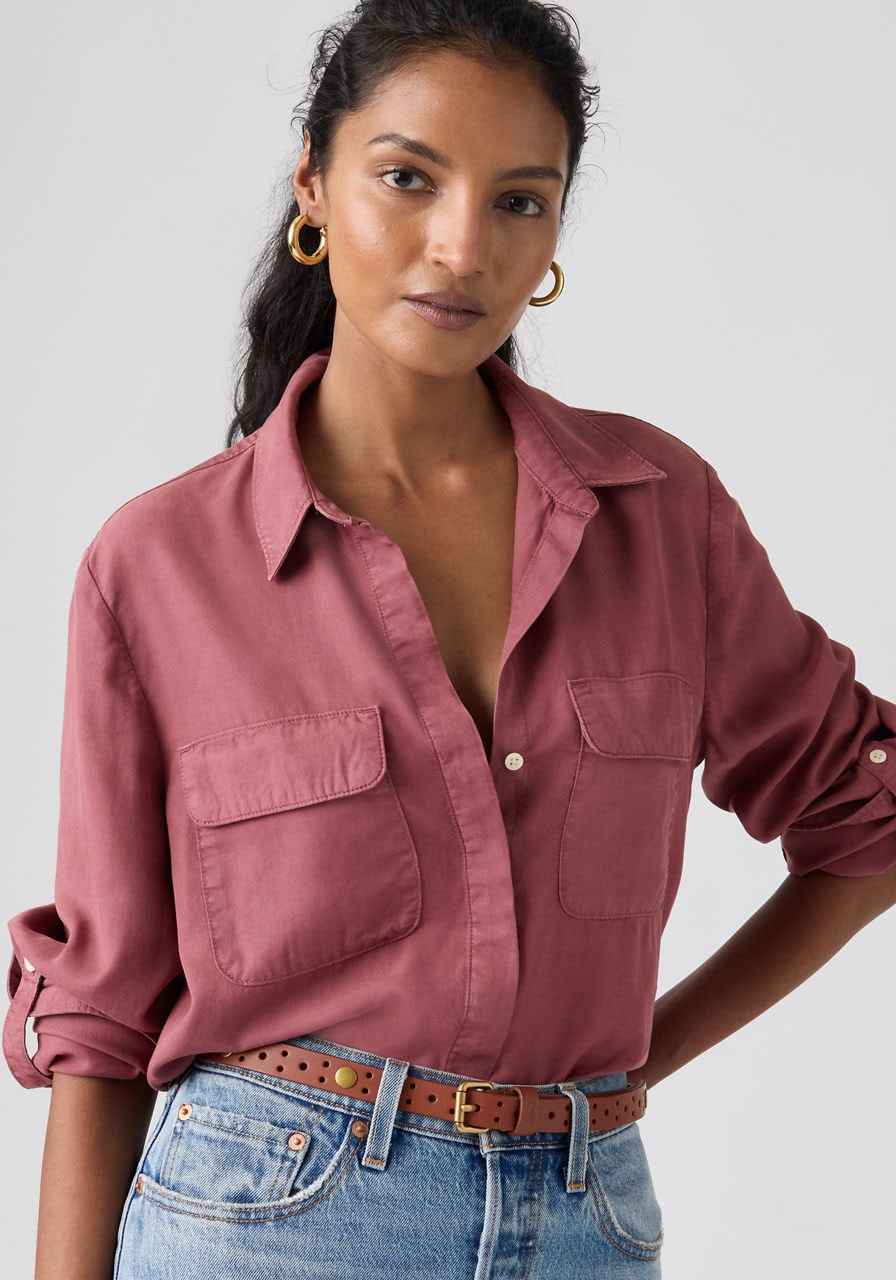 Levi's® Hemdbluse Krempelärmel mit Riegel