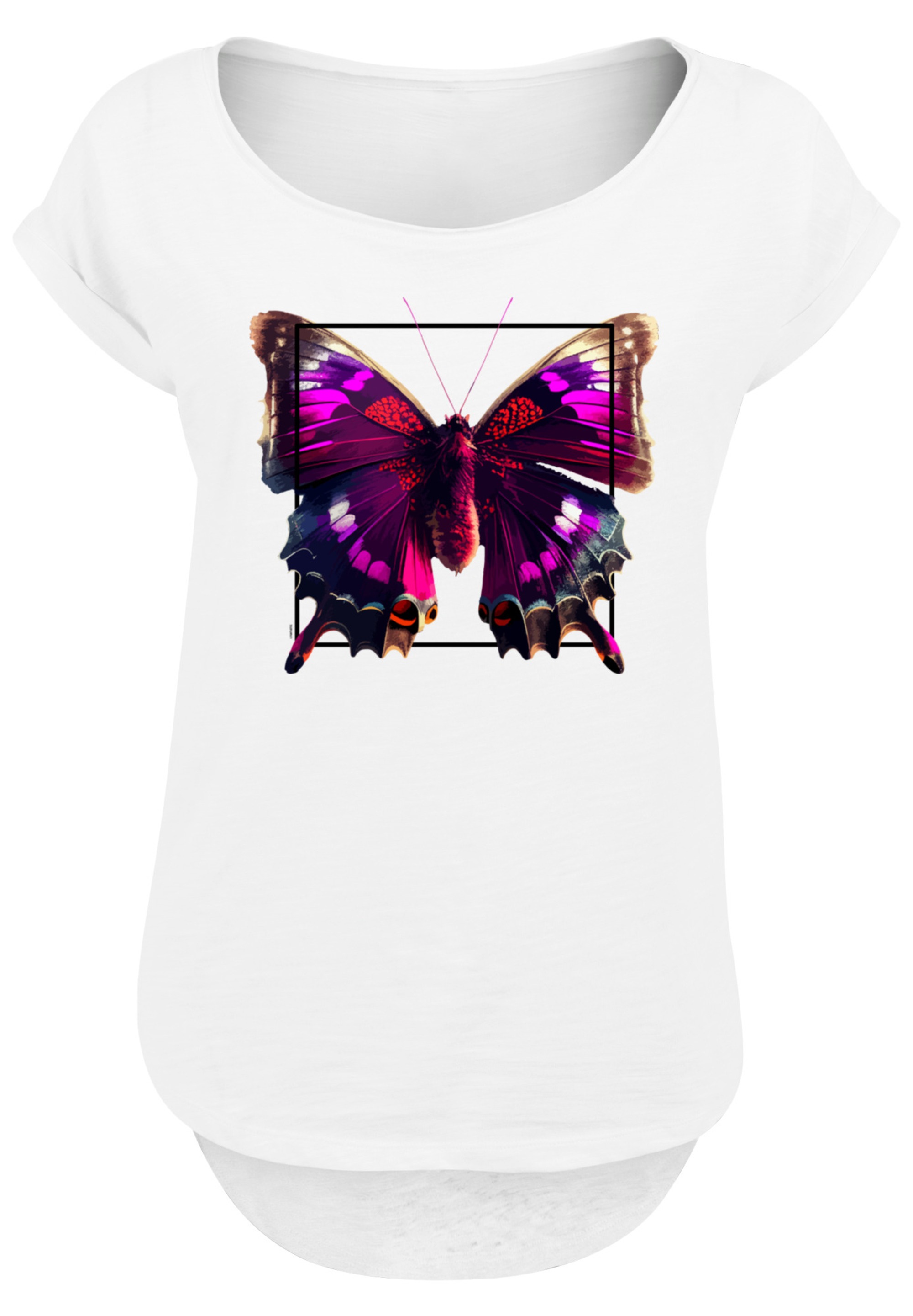 F4NT4STIC T-Shirt "Pink Schmetterling LONG TEE", Print günstig online kaufen