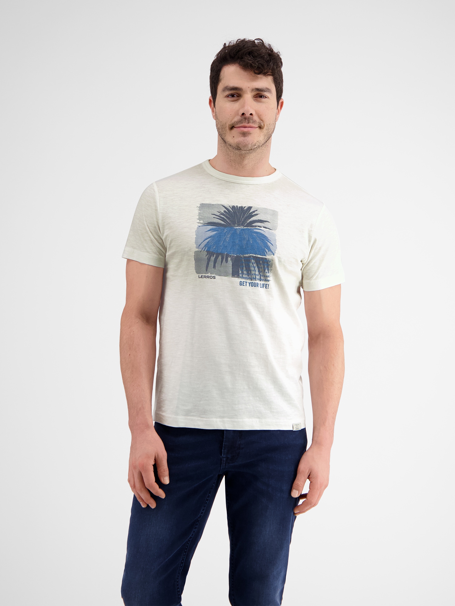 LERROS T-Shirt "LERROS Rundhals T-Shirt mit Fotoprint" günstig online kaufen