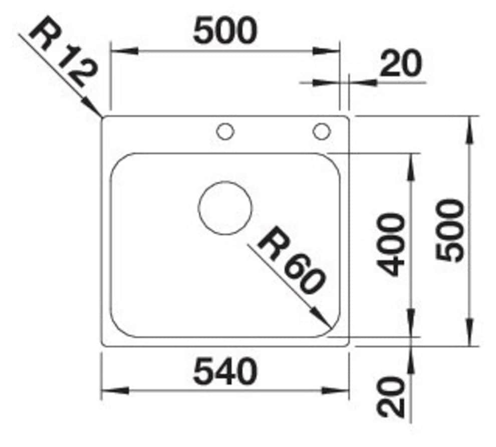 Blanco Edelstahlspüle »SUPRA 500-IF/A R12«, zum wechselseitigen Einbau geeignet