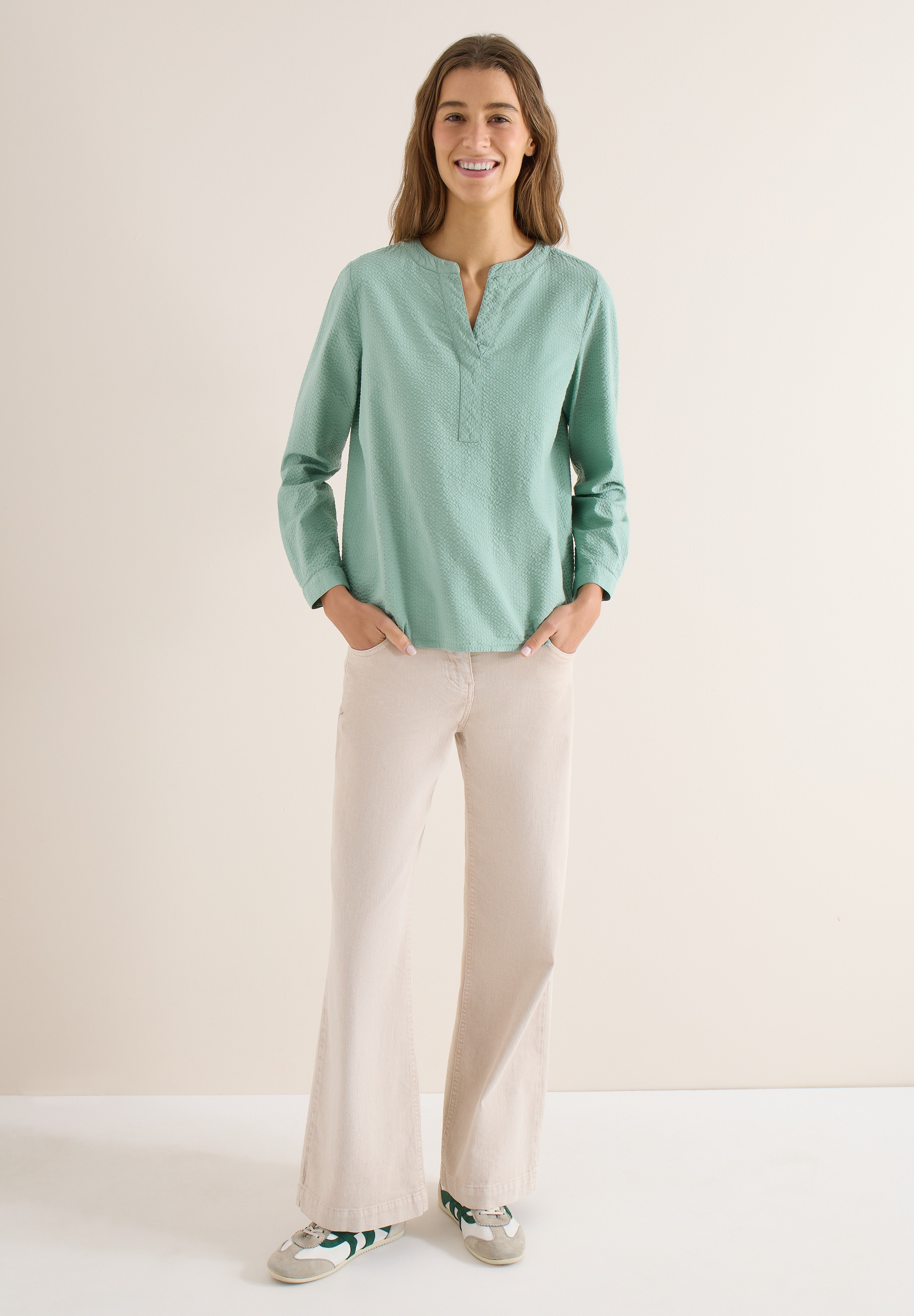 Cecil Long Sleeve Blouse Smoke Salvia L 2