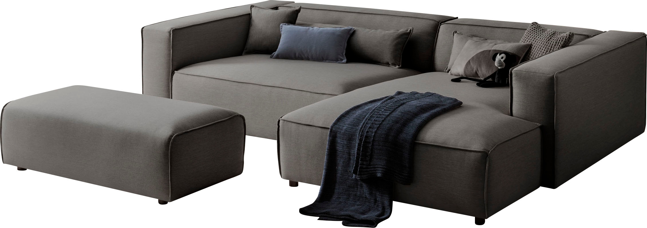 LeGer Home by Lena Gercke Ecksofa "PIARA XXL, L-Form, Schlaffunktion, Cord, günstig online kaufen