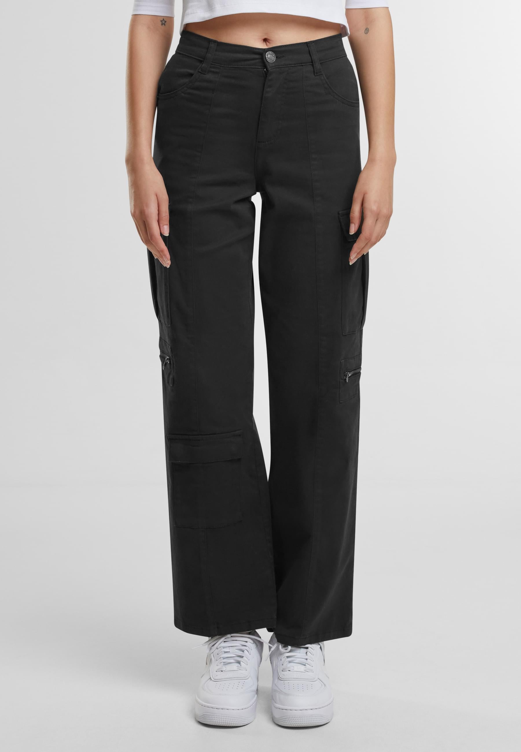 URBAN CLASSICS Stoffhose »Urban Classics Ladies Loose Utility Stretch Twill Pants«, (1 tlg.)