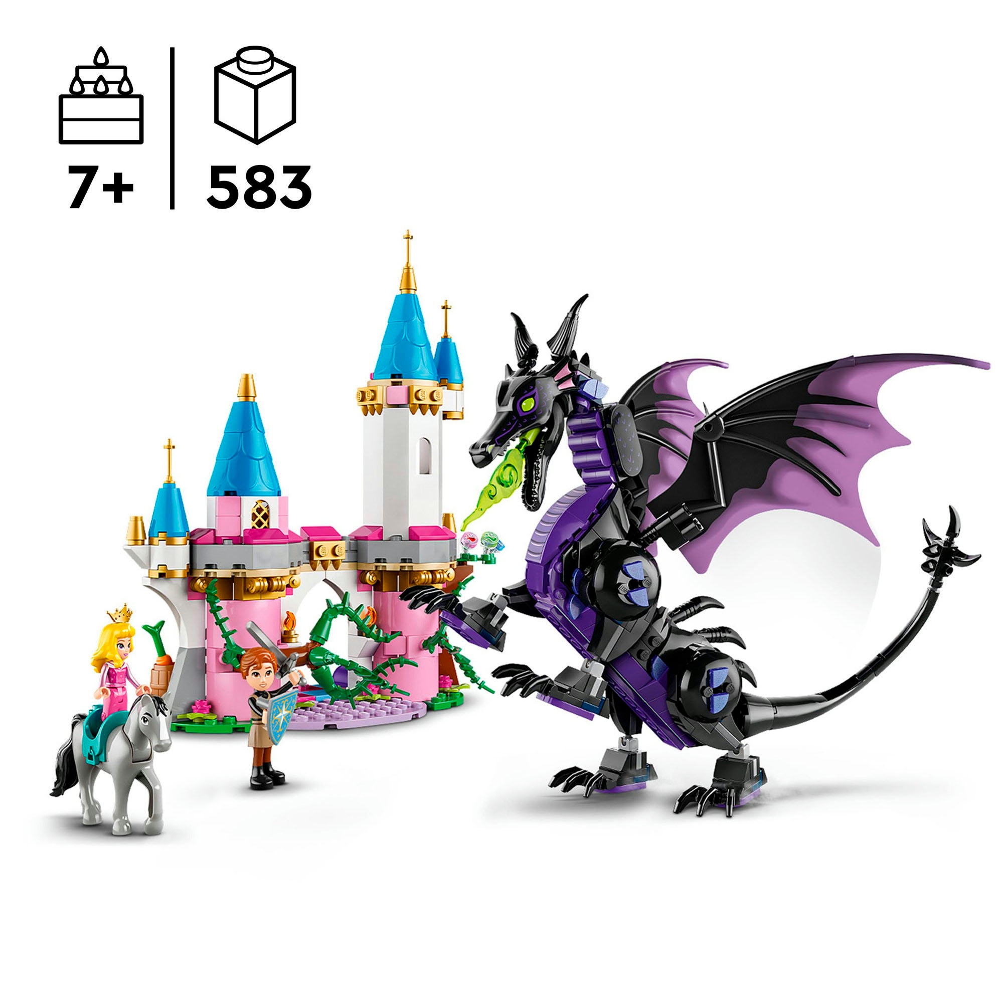 LEGO® Konstruktionsspielsteine »Malefiz als Drache (43240), LEGO Disney Princess«, (583 St.), Made in Europe