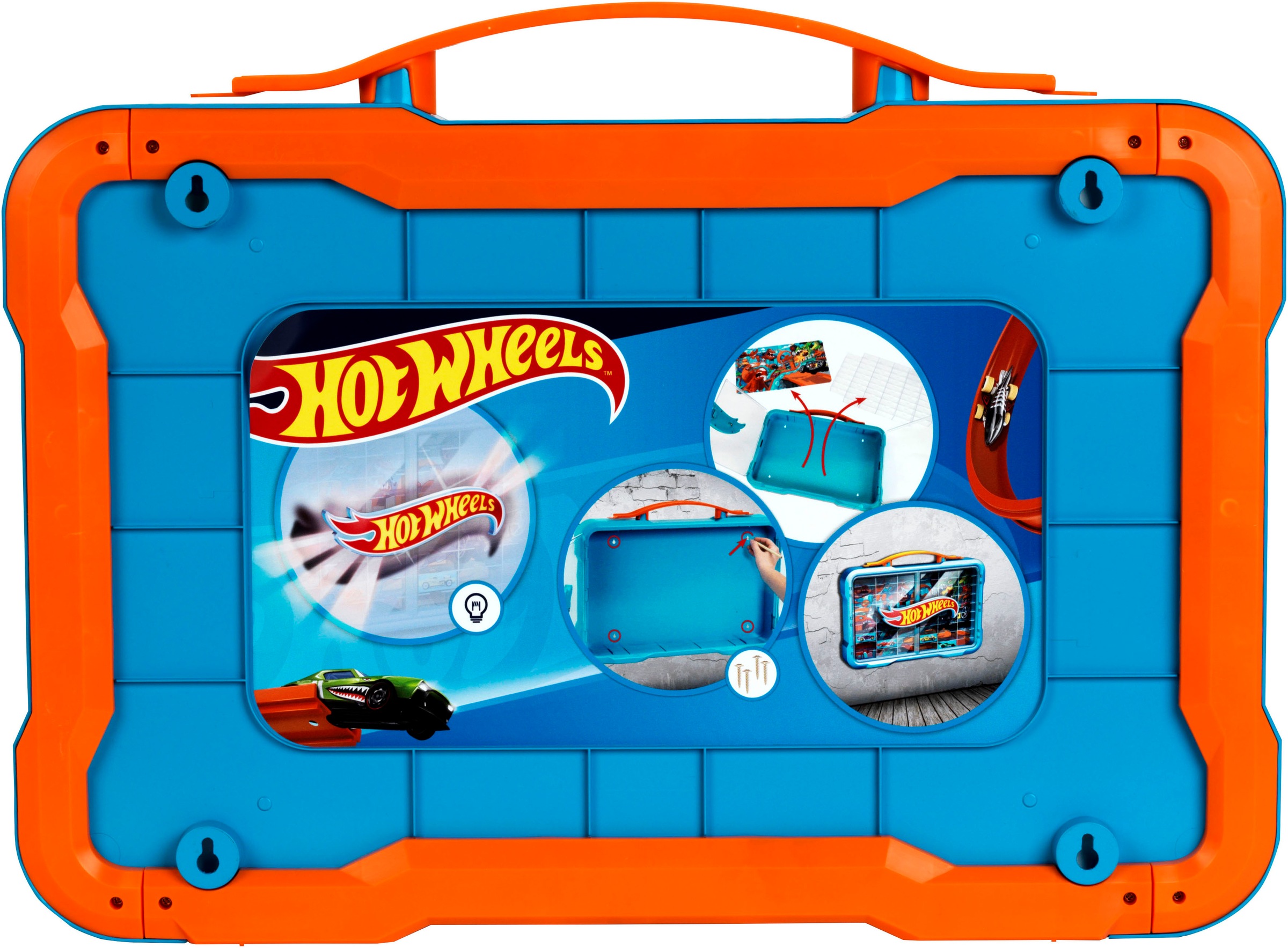 Klein Sammelkoffer »Sammelvitrine für 54 Autos«, mit leuchtendem Hot Wheels Logo