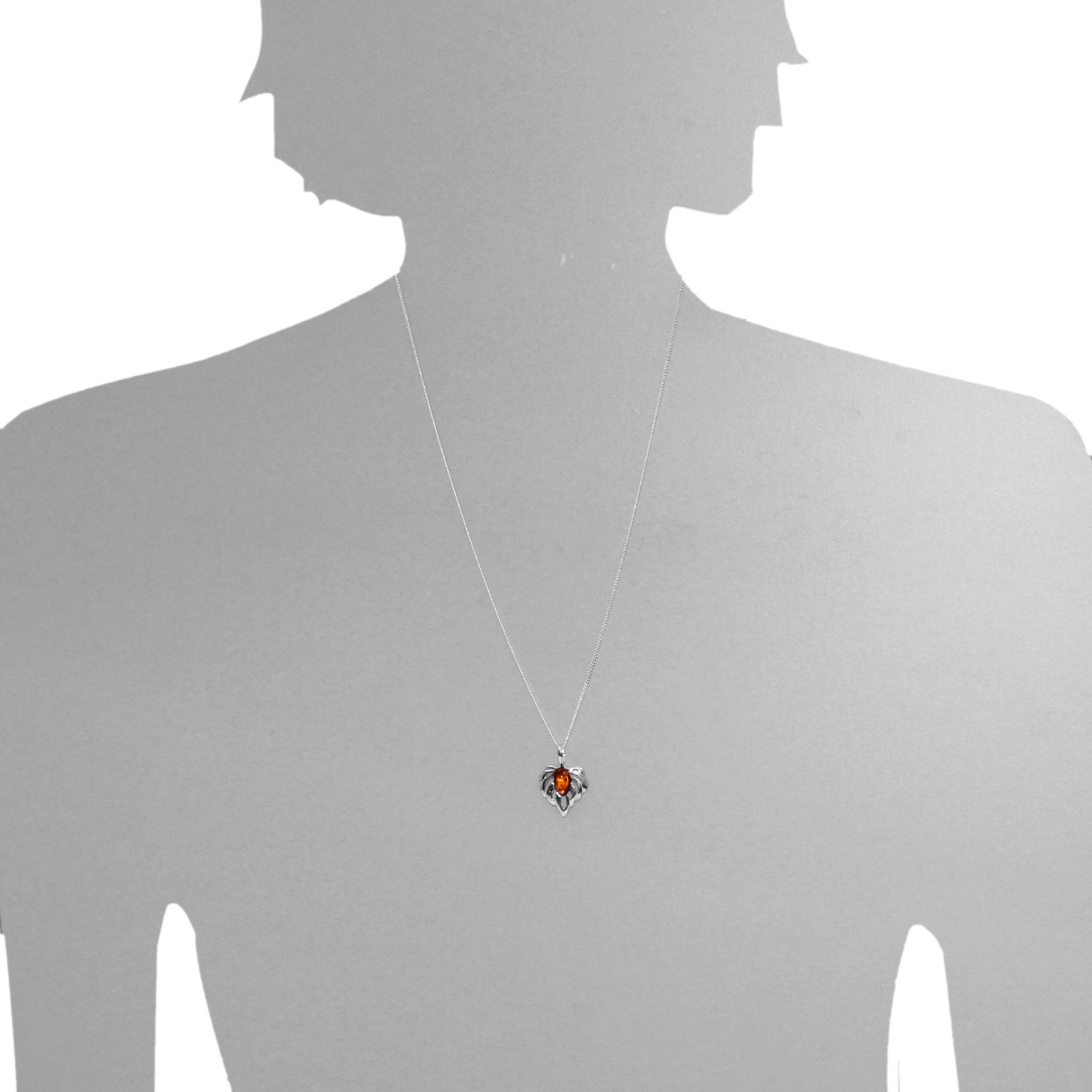 OSTSEE-SCHMUCK Kettenanhänger »- Fabina - Silber 925/000 - Bernstein«