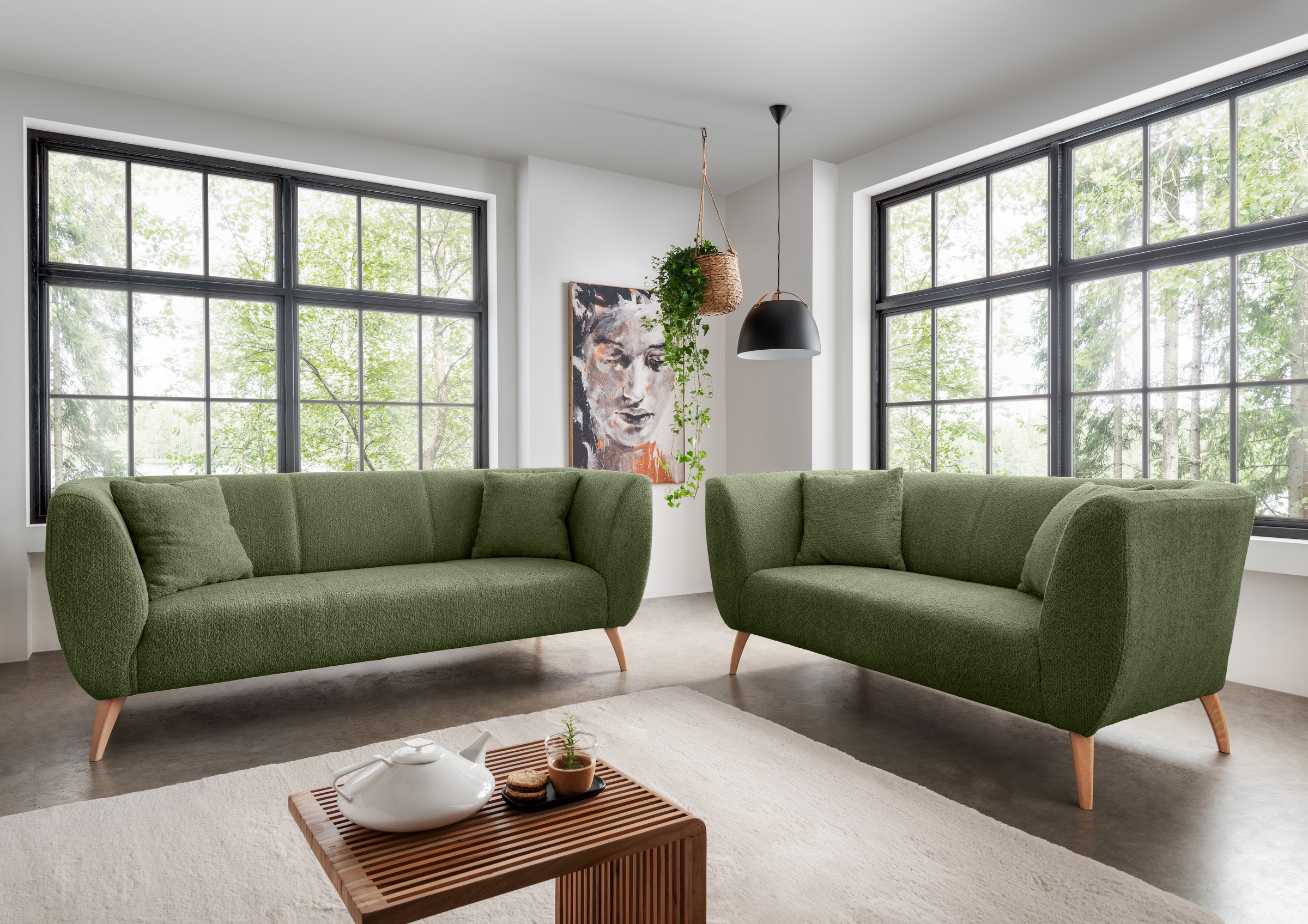INOSIGN Polstergarnitur »Colori«, (Set, 2 tlg., 3-Sitzer und 2-Sitzer), auch als Loveseat erhältlich