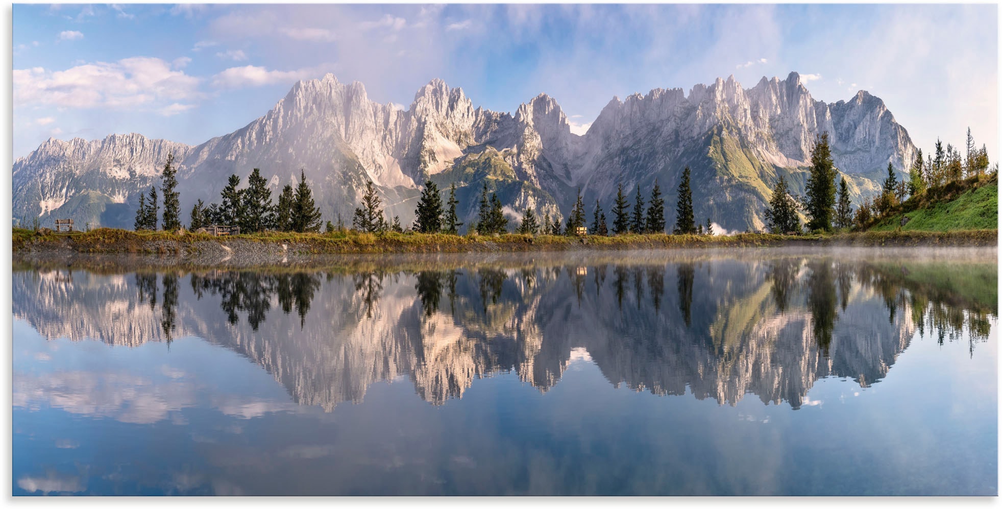 Artland Wandbild »Wilder Kaiser in Tirol«, Bilder von Europa, (1 St.), als Alubild, Outdoorbild, Leinwandbild, Poster, Wandaufkleber