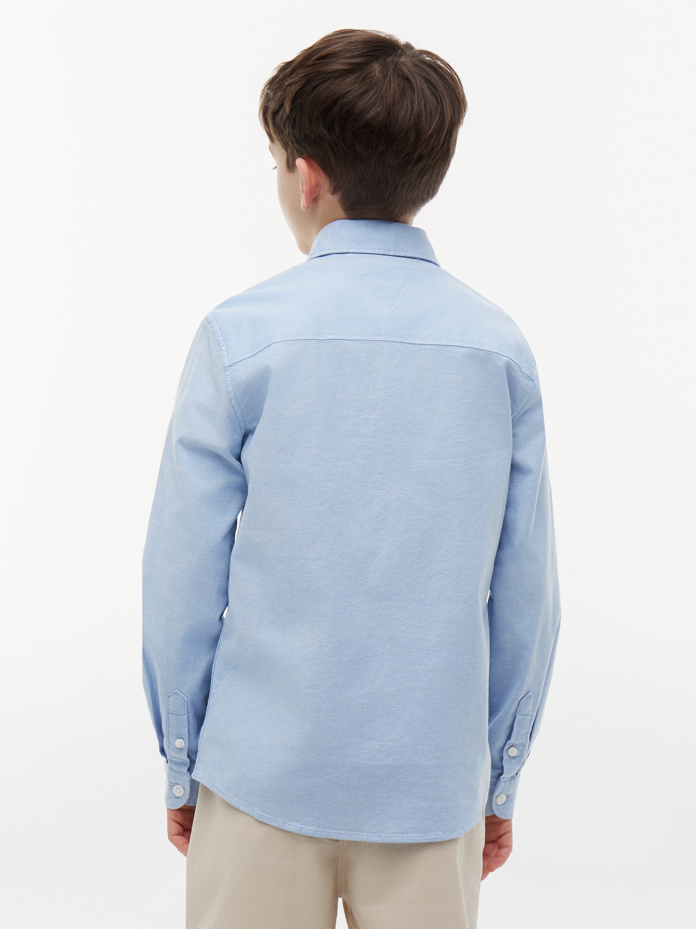 Tommy Hilfiger Langarmhemd »BOYS STRETCH OXFORD SHIRT L/S« Kinder bis 16 Jahre, Button-down-Kragen, Langarm, Logo-Flag