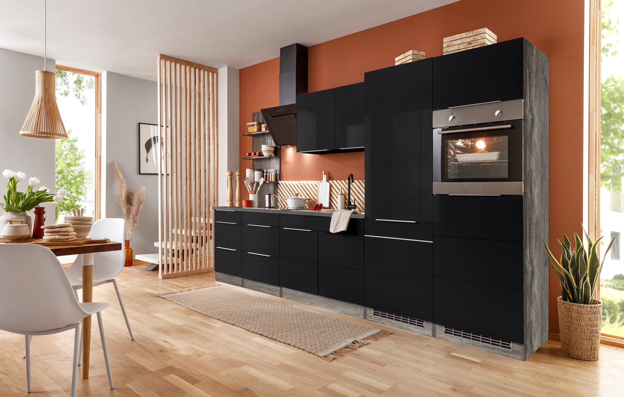 KOCHSTATION Küchenzeile "KS-Brindisi Breite 330 cm" wahlweise mit E-Geräten günstig online kaufen