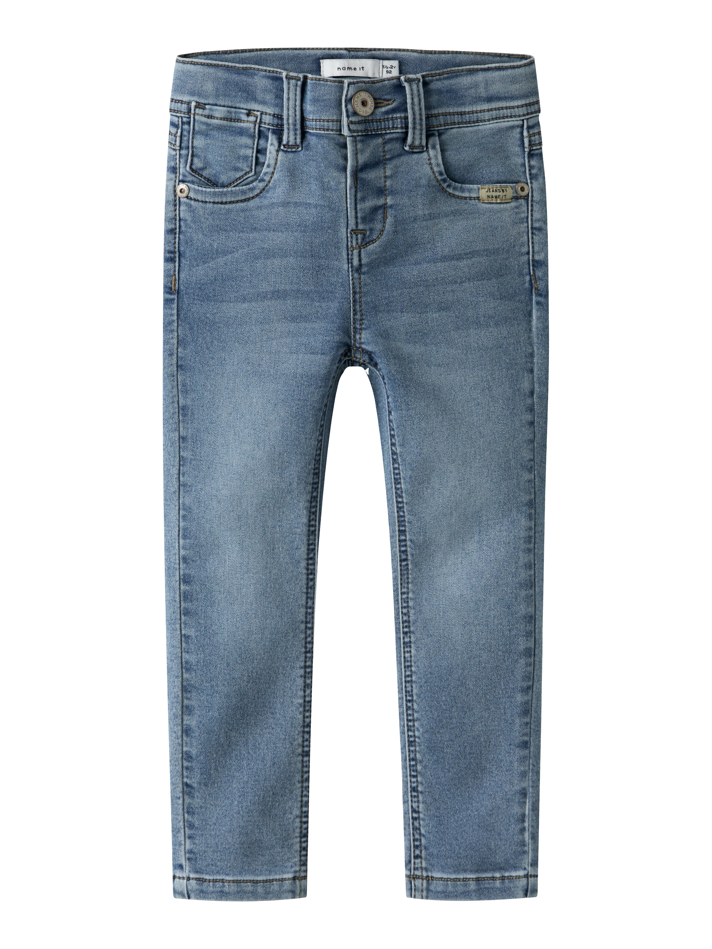 NAME IT Jungen Slim-fit-Jeans "NMMSILAS SLIM SWE JEANS 8001-TH NOOS"medium blau denim, Gr. 98, unifarben, Denim/Jeans, Obermaterial: 70% Baumwolle,