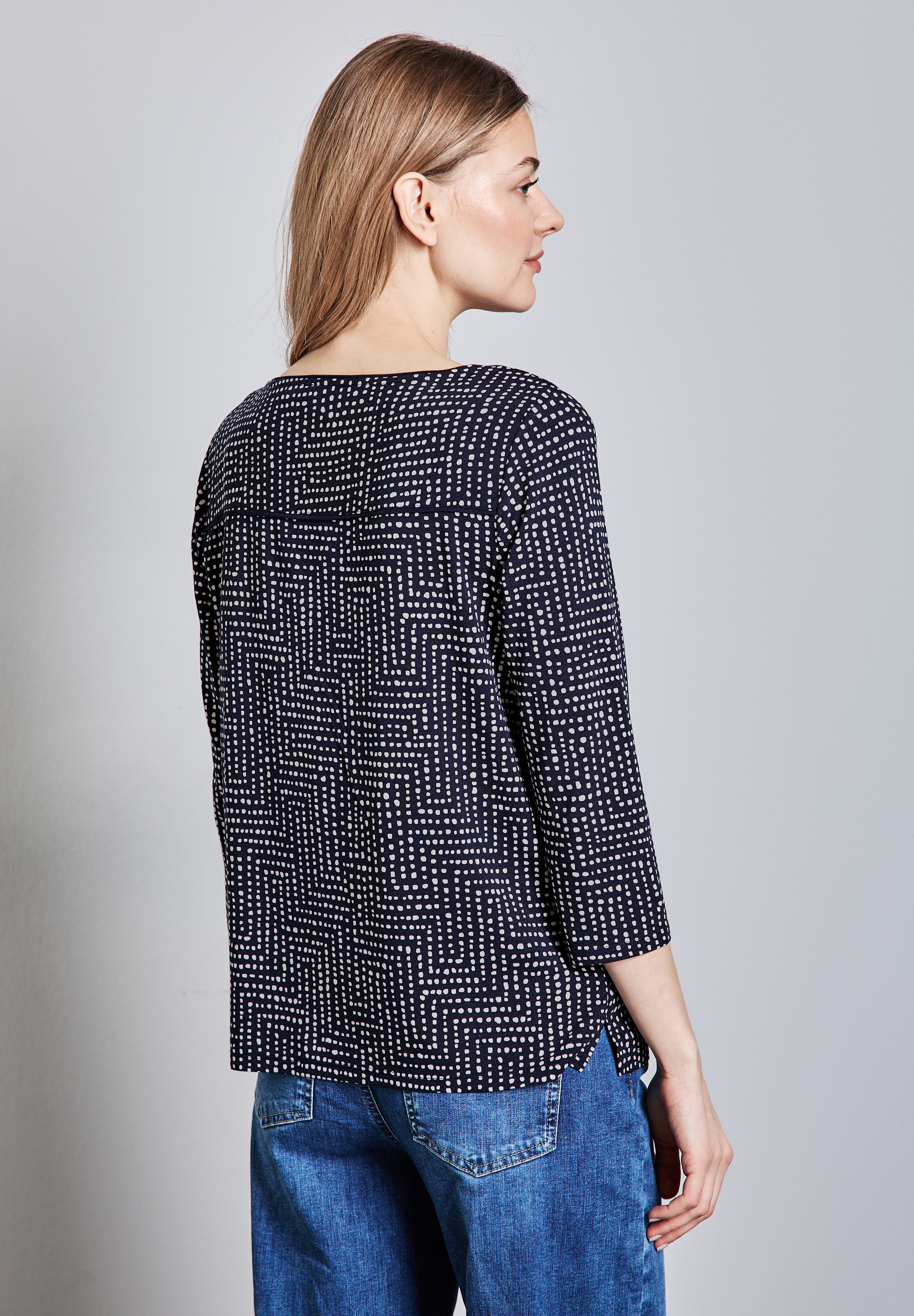 STREET ONE 3/4-Arm-Shirt "EVI", mit All-Over Print günstig online kaufen