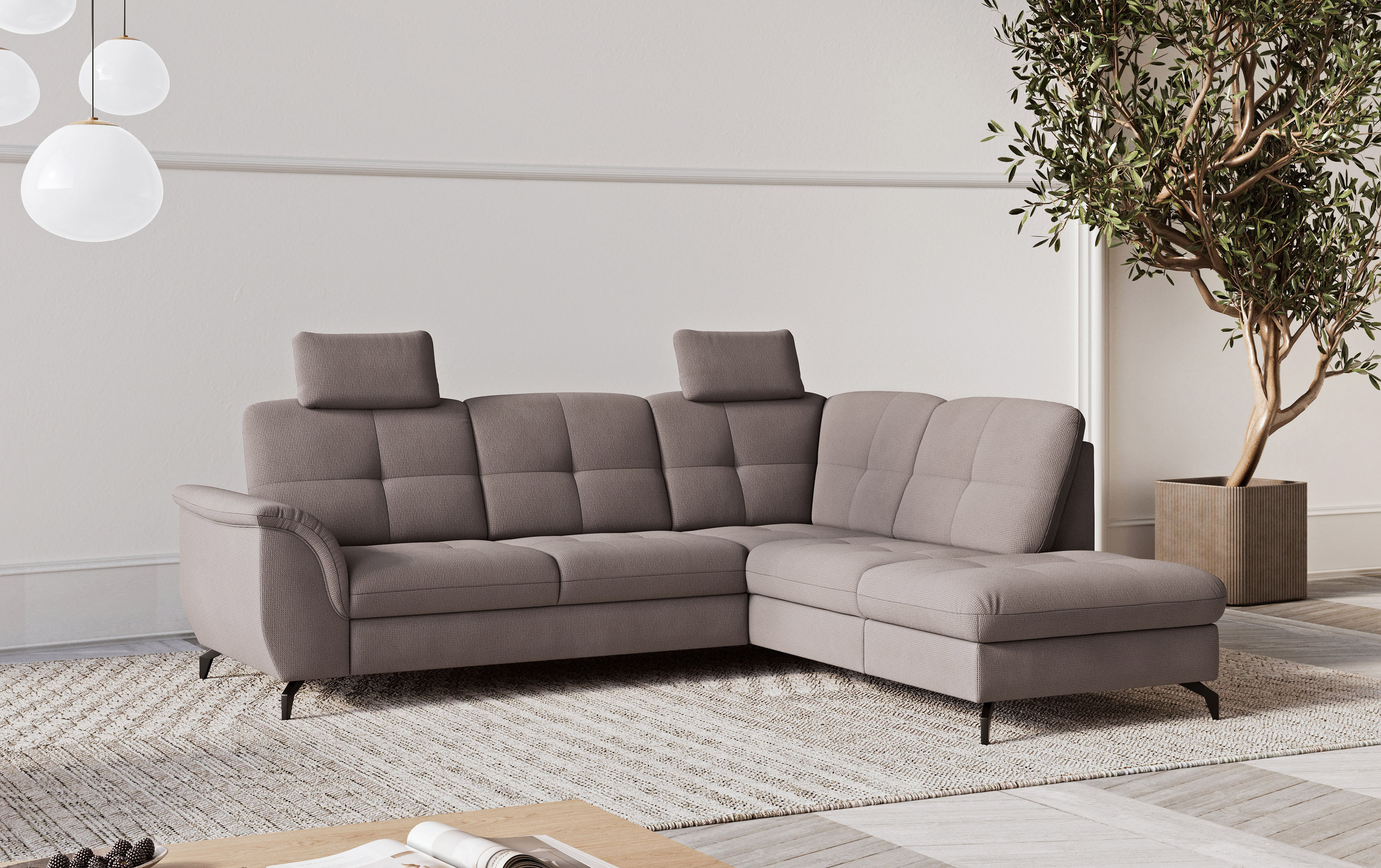 sit&more Ecksofa "Zora" wahlweise mit Schlaffunktion und Bettkasten