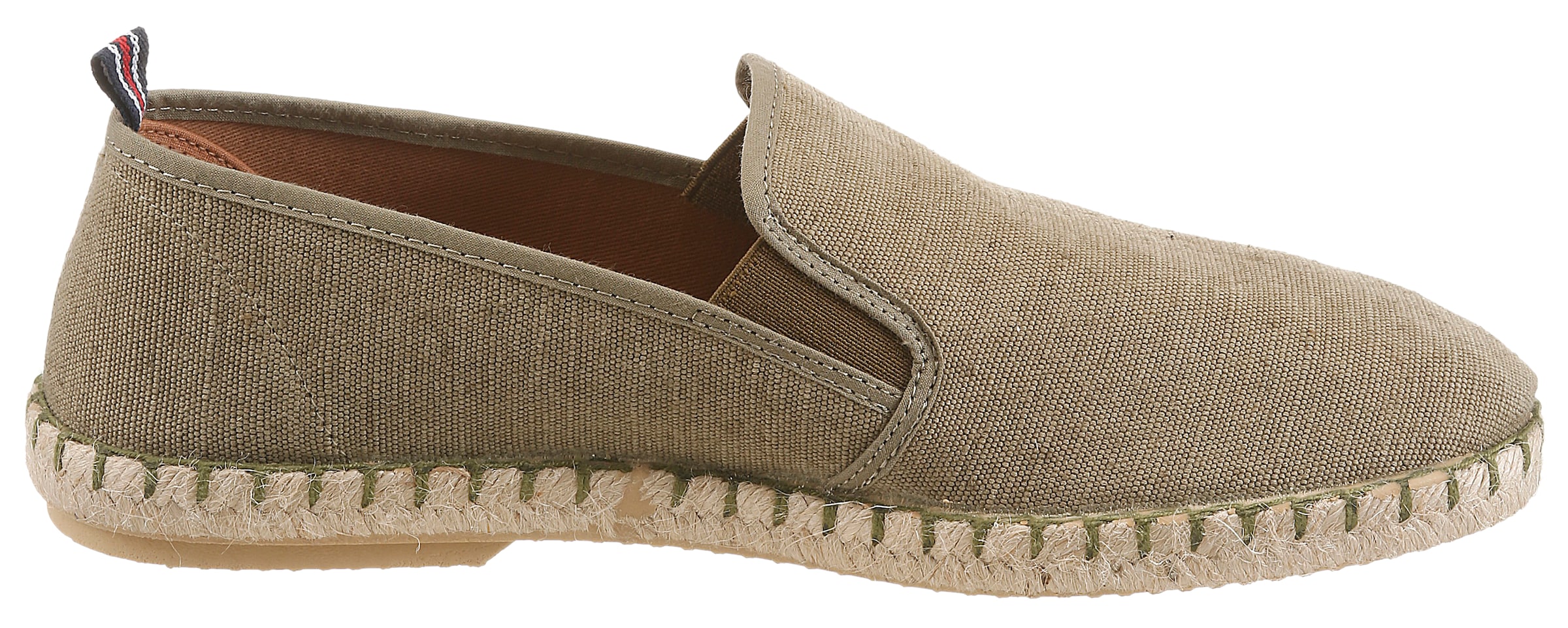 VERBENAS Slipper »TOM MALI«  Schlupfschuh, Urlaubsschuh, Flat mit Bast-Sohlenumrahmung