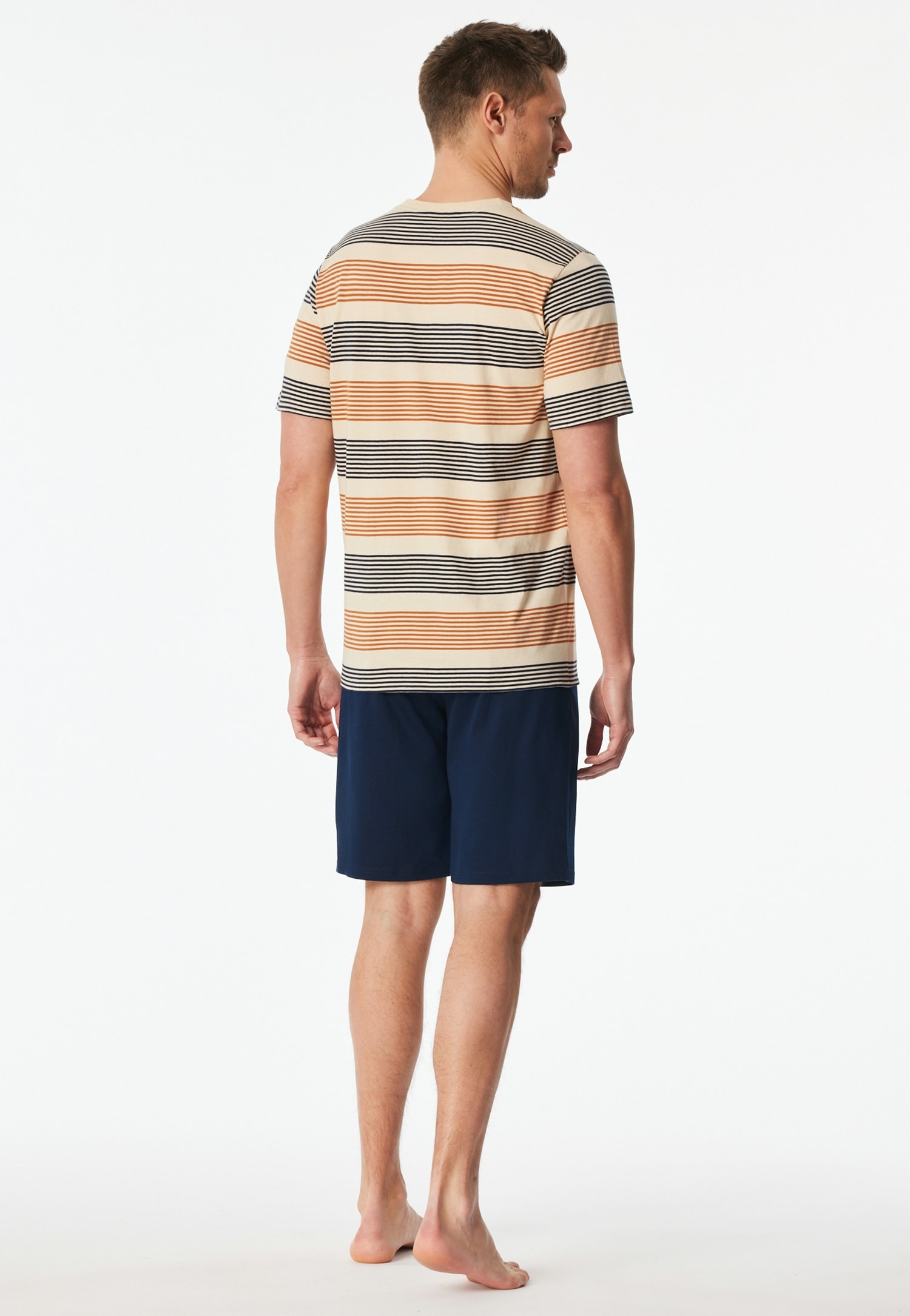 Schiesser Shorty »Casual Nightwear« 2 mit Rundhalsausschnitt und kurzen Ärmeln, in Single-Jersey Qualität