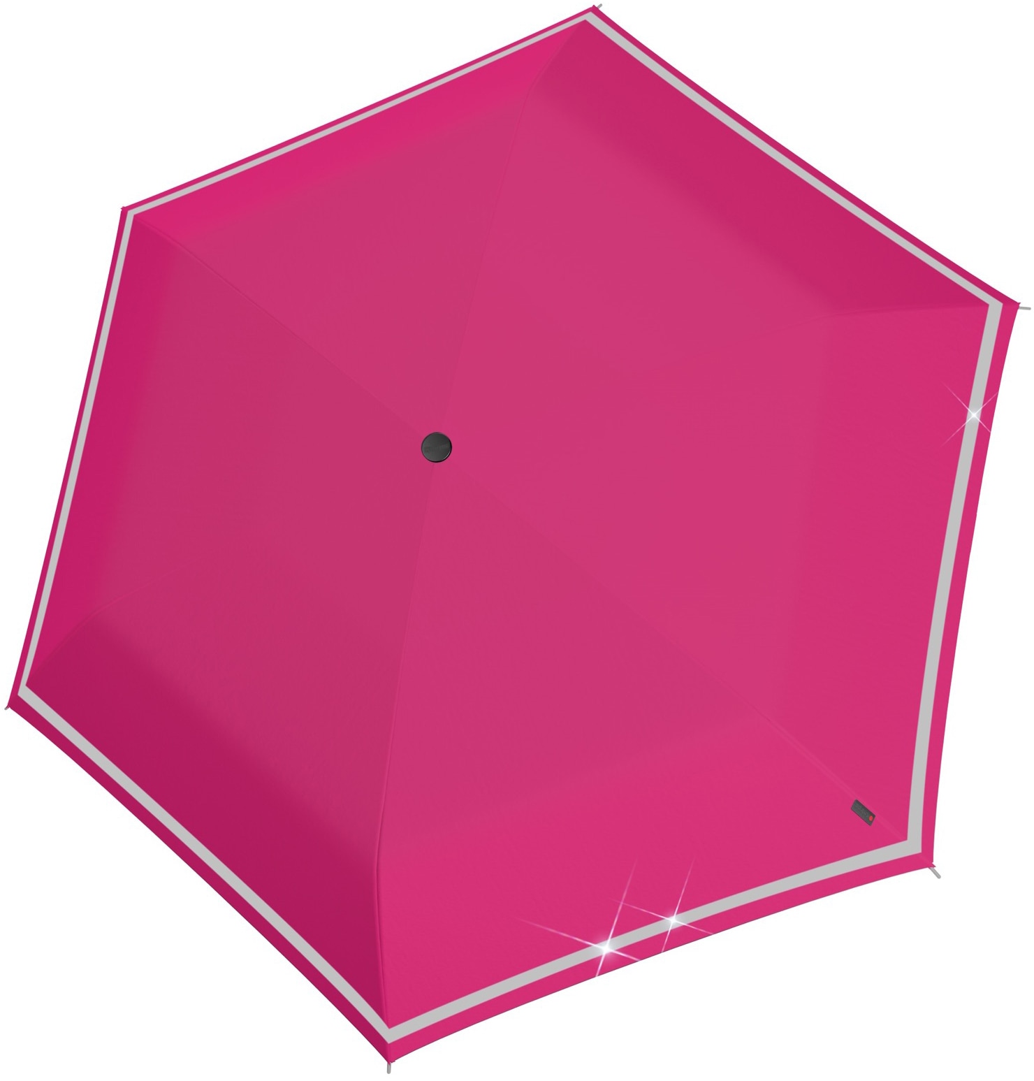 Band umlaufendem, manual, Knirps® Taschenregenschirm | für Kinder; reflective«, reflektierendem mit »Rookie BAUR flamingo