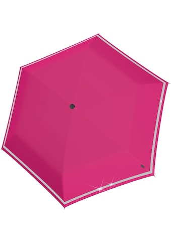 Knirps® Taschenregenschirm »Rookie manual, flamingo reflective«, für Kinder; mit... kaufen