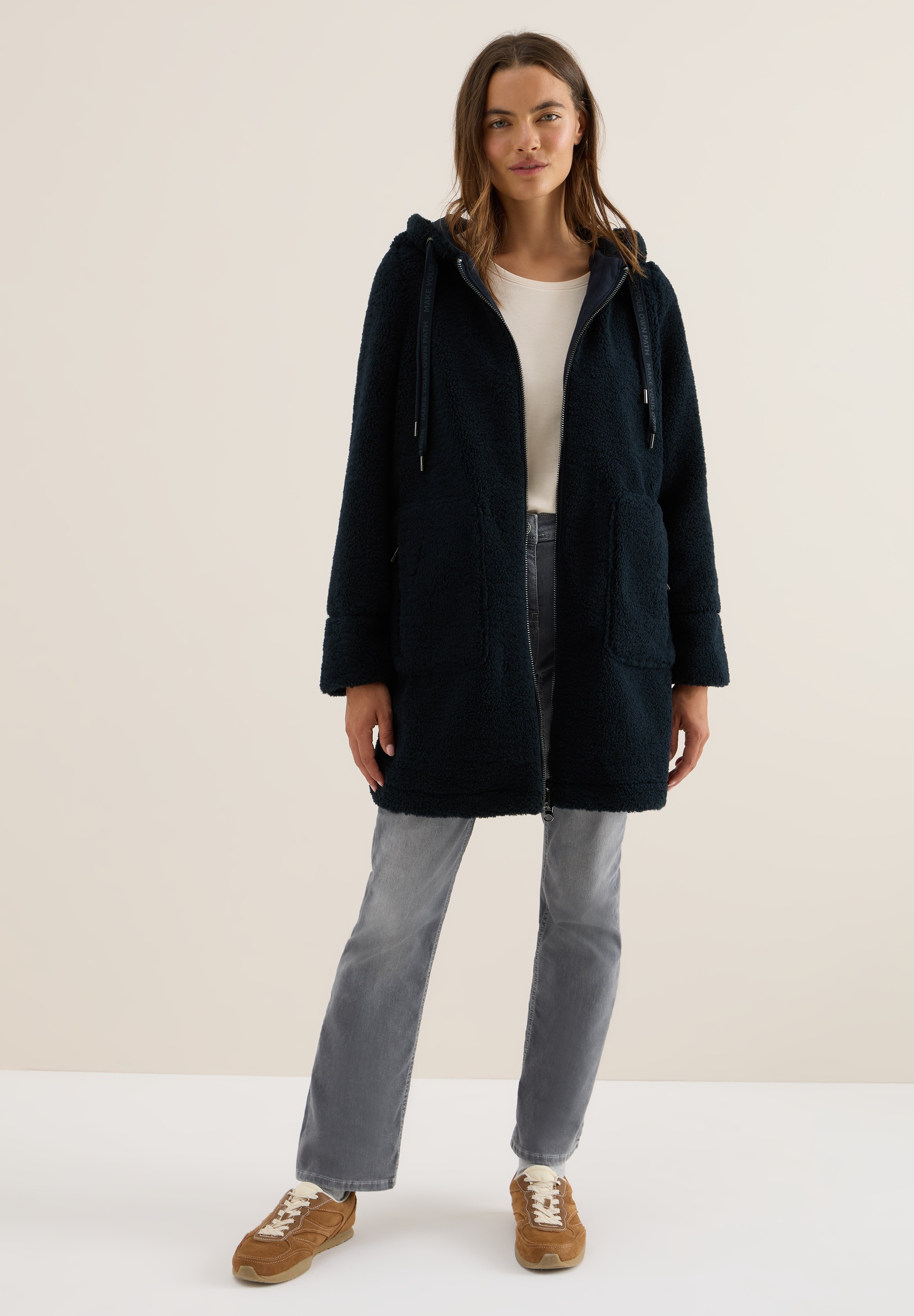 Thumbnail - Cecil Fellimitatmantel mit Teddy-Futter und Teddy-Kapuze