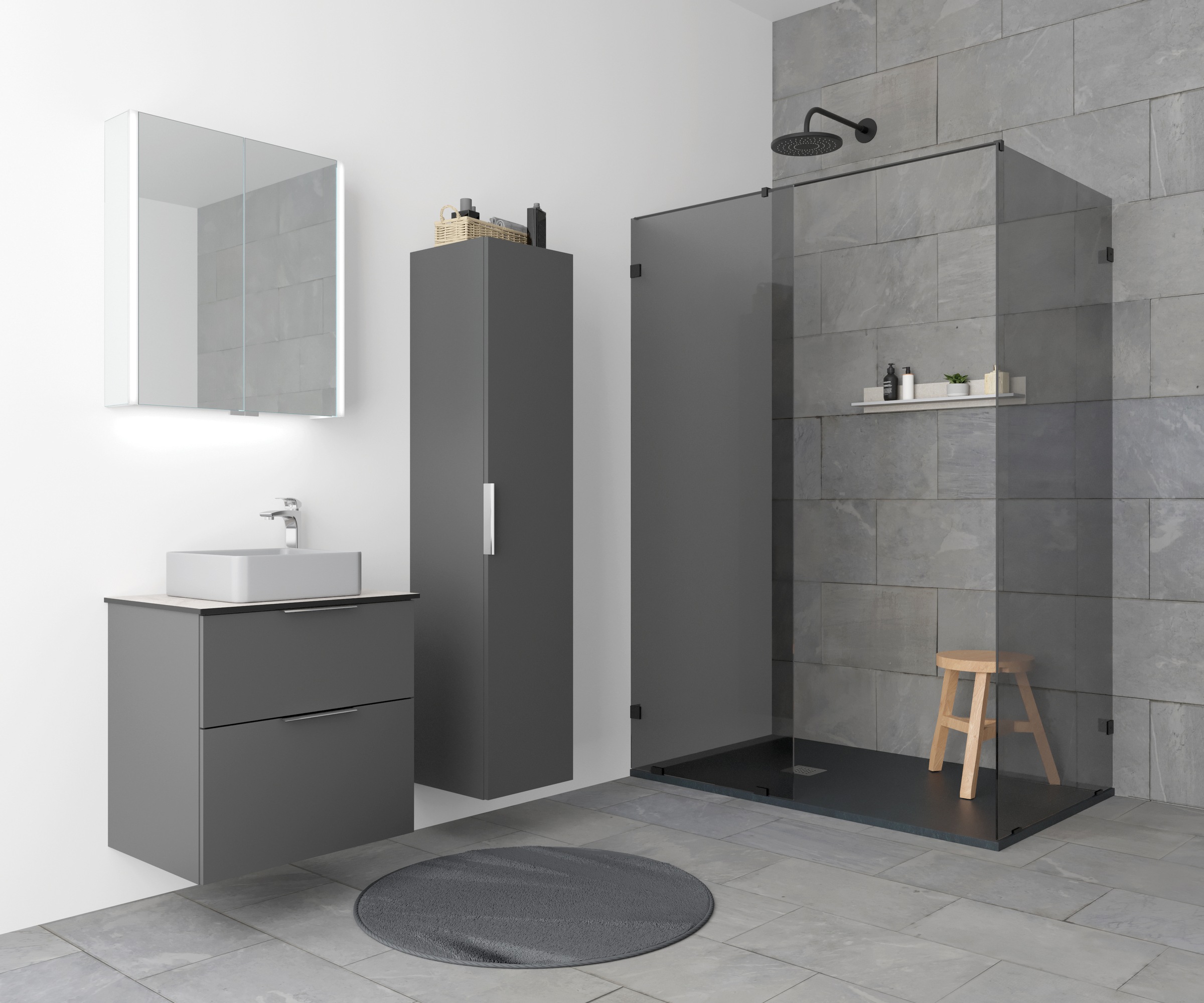 welltime Spiegelschrank "Ahus" mit Soft-Close-Funktion, inklusive Beleuchtu günstig online kaufen