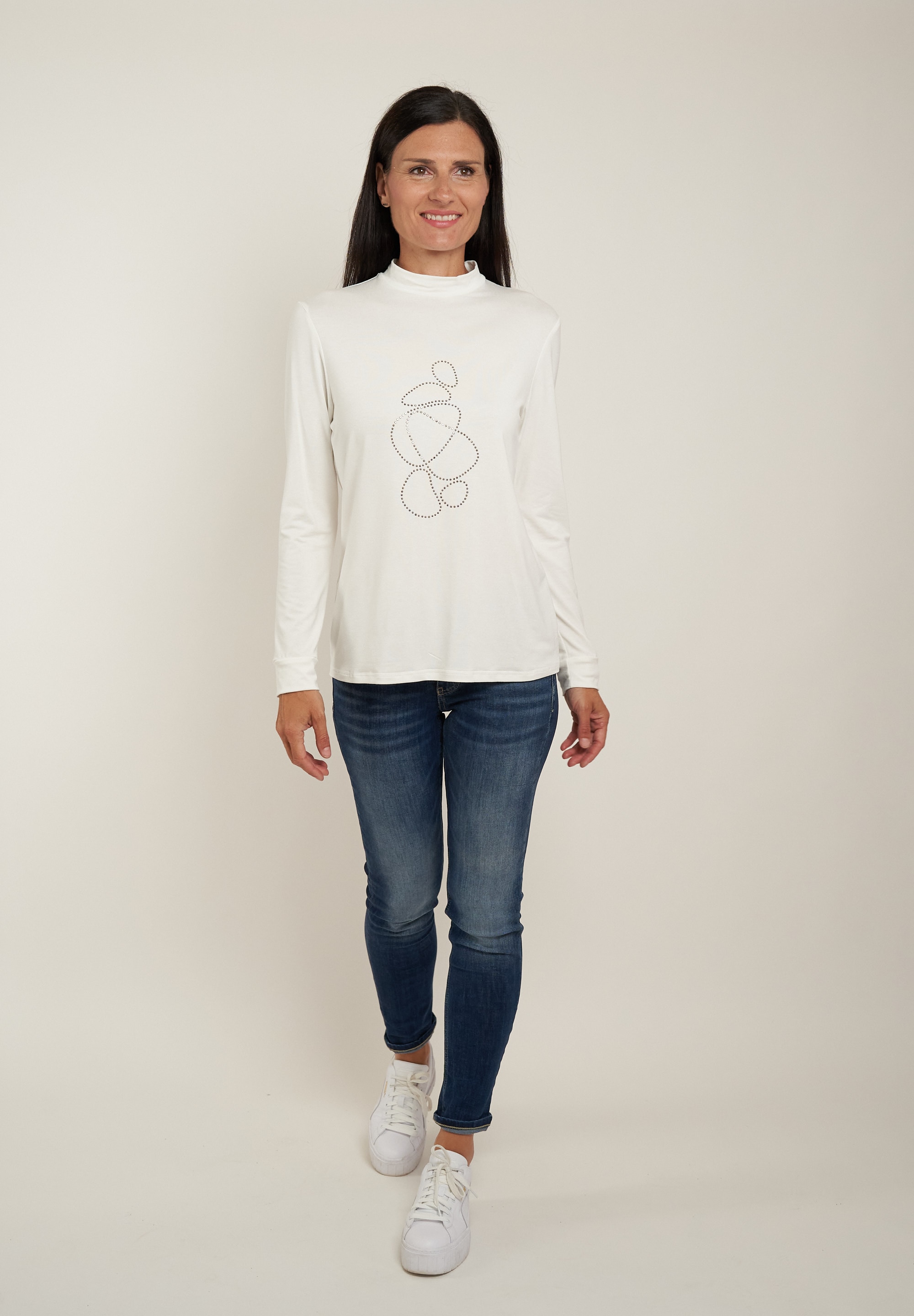 Seidel Moden Langarmshirt, mit Glitzersteinen, MADE IN GERMANY