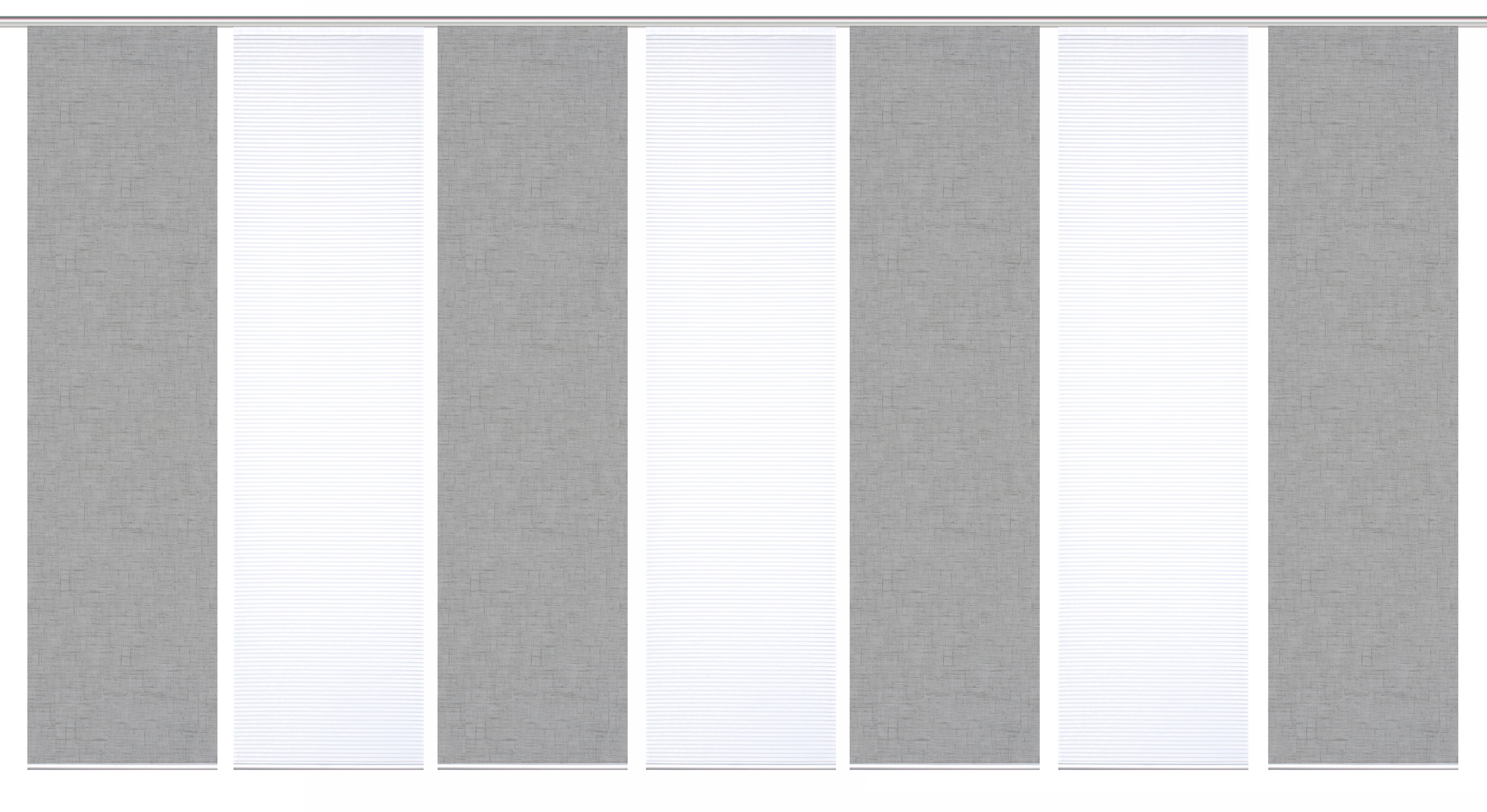 Thumbnail - HOME in green Schiebegardine "ESTRA" Paneelwagen 7 Stk. tlg. SET DIGITALDRUCK,BAMBUSOPTIK RECYCELT