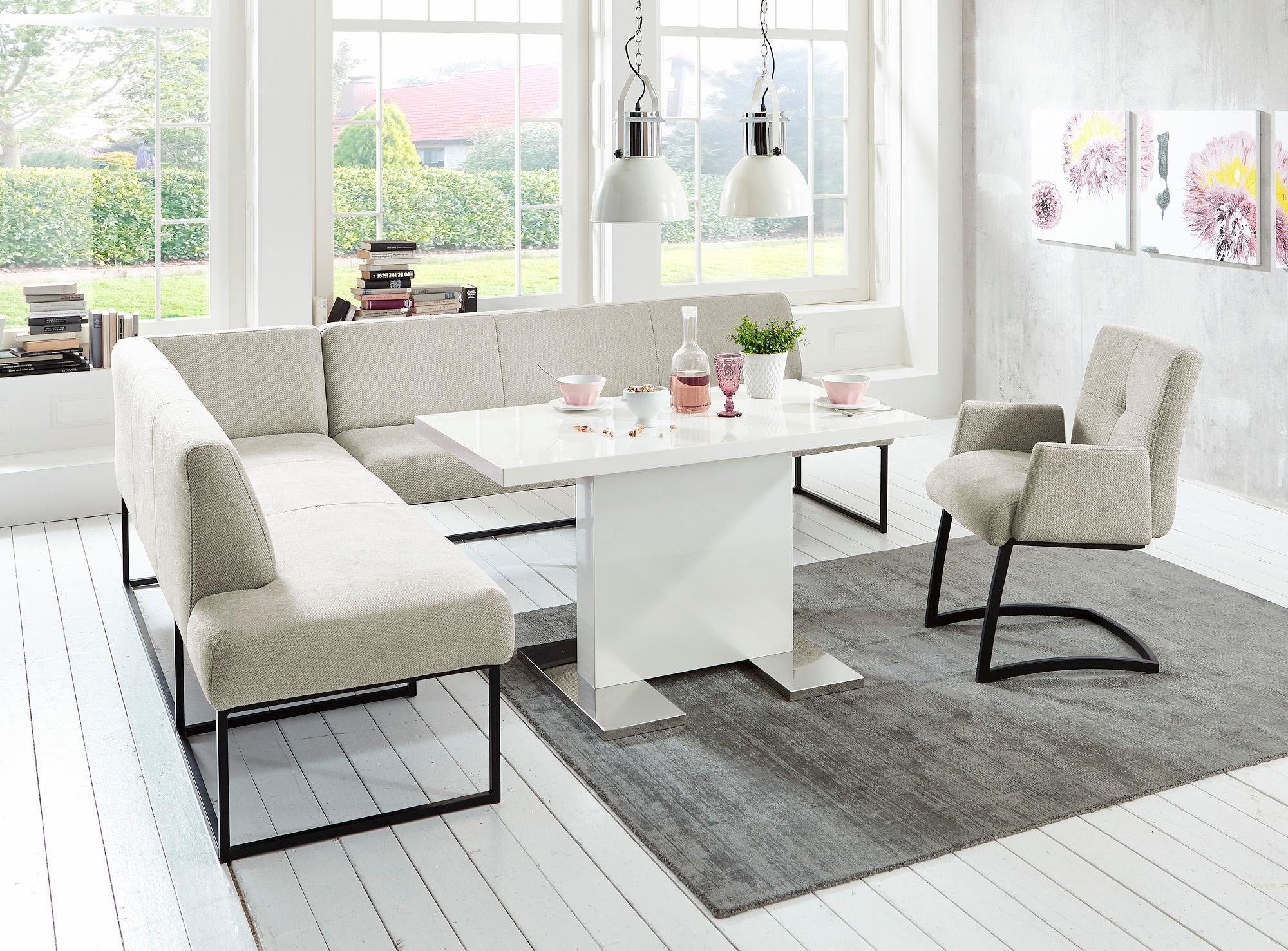 exxpo - sofa fashion Eckbank »Affogato, hoher Sitzkomfort, bequem«, Frei im Raum stellbar