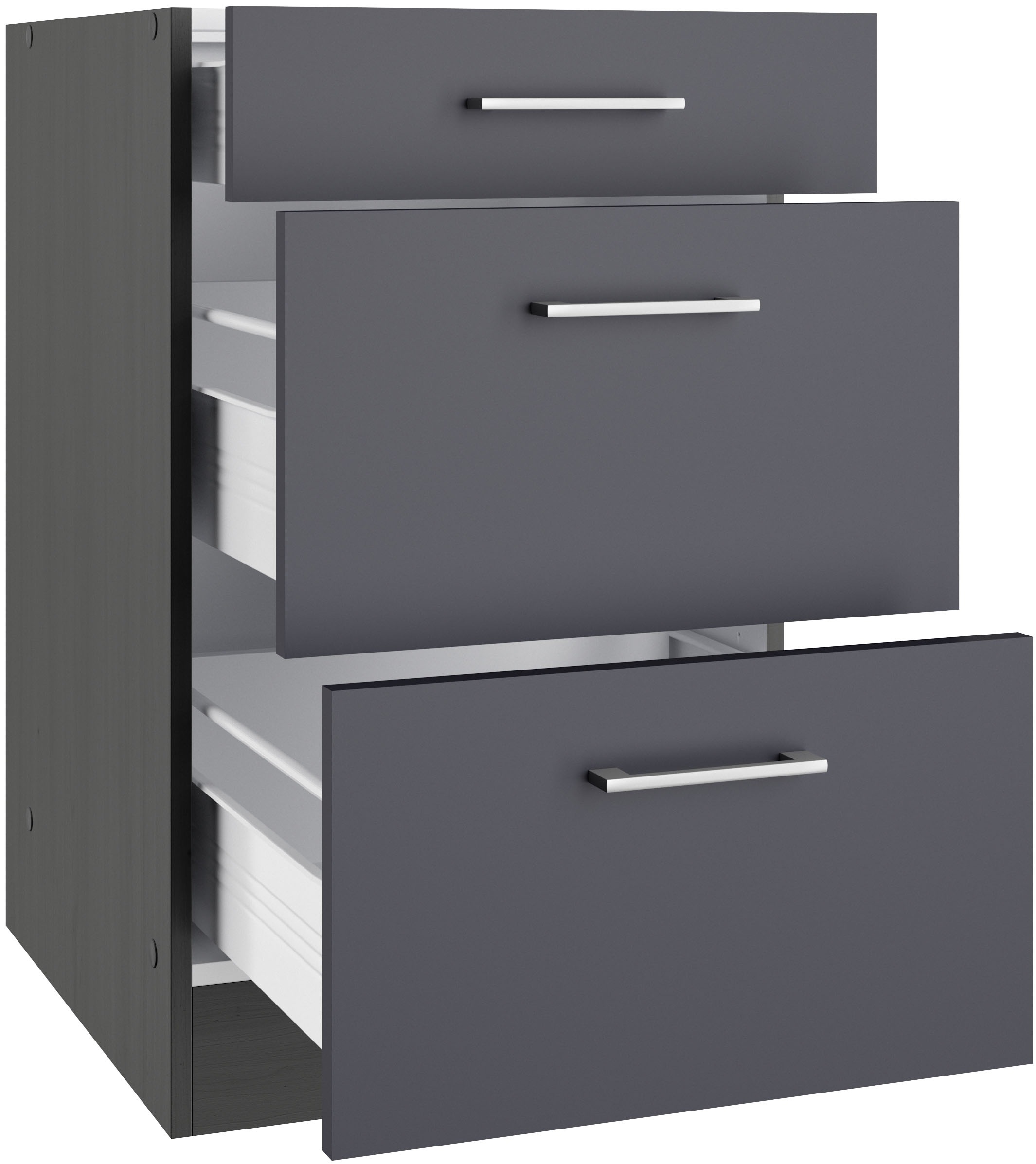 Thumbnail - KOCHSTATION Unterschrank "KS-Milan" Auszugschrank 50 cm, matte oder hochglänzende Fronten