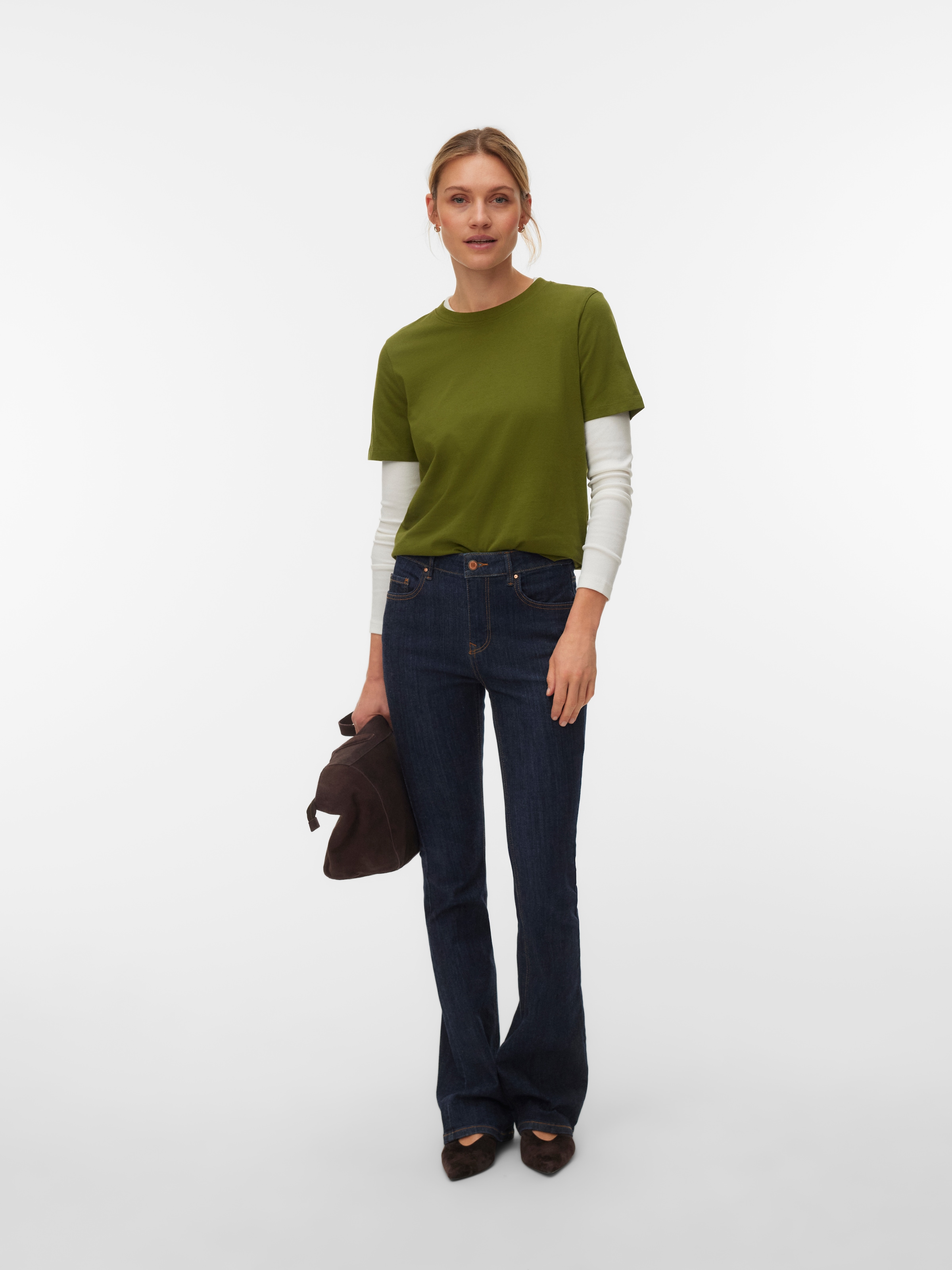 Vero Moda Kurzarmshirt »VMPAULINA SS T-SHIRT GA JRS NOOS« Baumwolle, regular fit