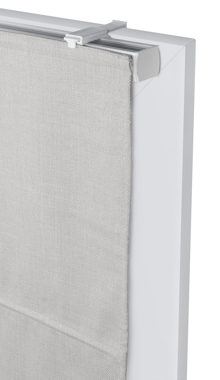 my home Rollo »RIOLA« verdunkelnd Blendschutz | Sichtschutz | Verdunkelung ohne Bohren freihängend Faltrollo in trendiger Leinenoptik, einfache Montage