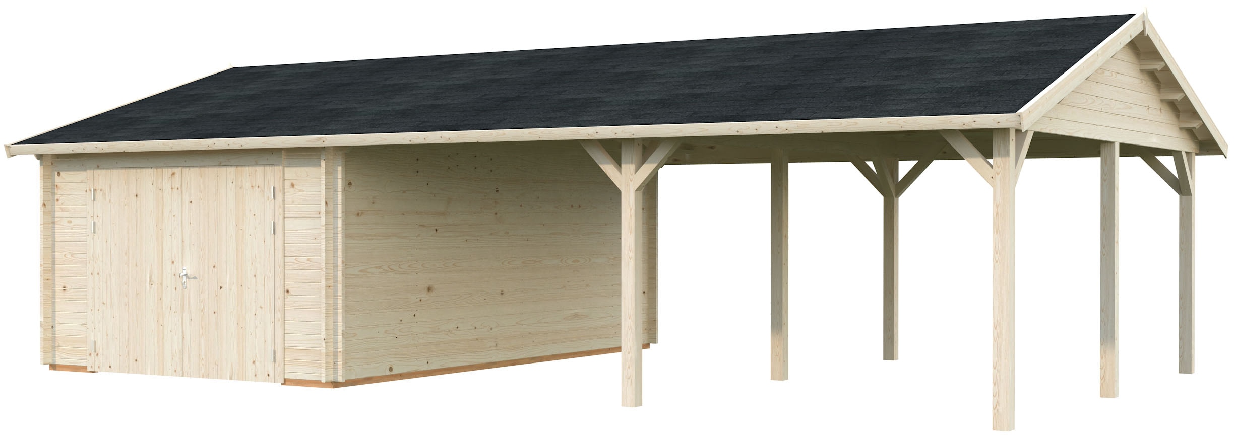 Palmako Garage "Roger, mit Holztor" BxTxH: 1006x619x316 cm