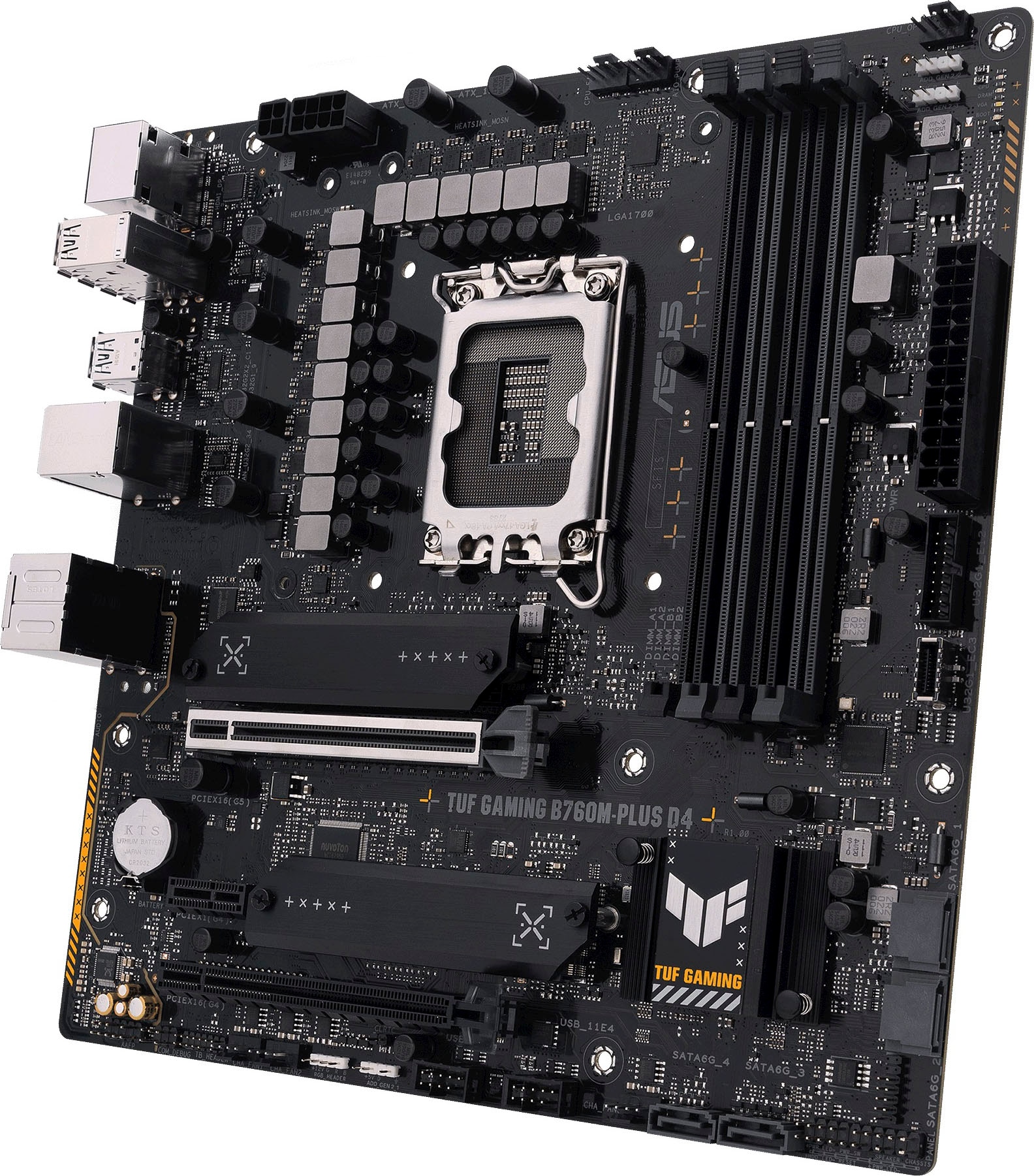 Asus Mainboard »TUF GAMING B760M-PLUS D4«, Intel B760, mATX, DDR4 Speicher, PCIe 5.0, 2x M.2, Thunderbolt 4