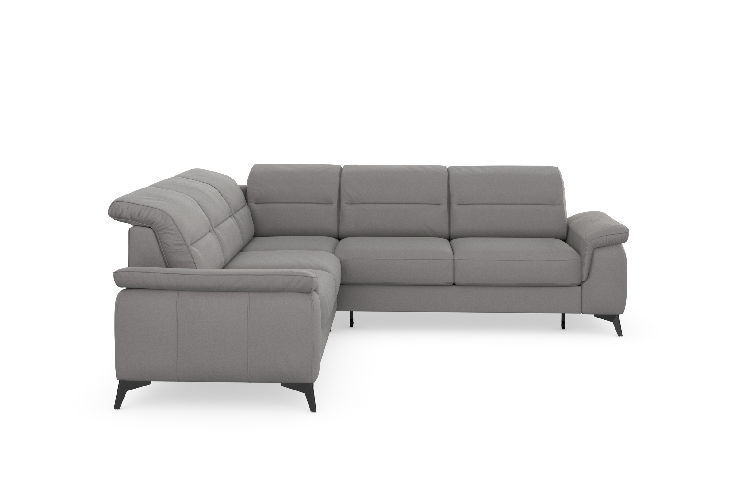 sit&more Ecksofa »Sinatra L-Form«, optinal mit Kopfteilverstellung und Armteilfunktion, Metallfüße